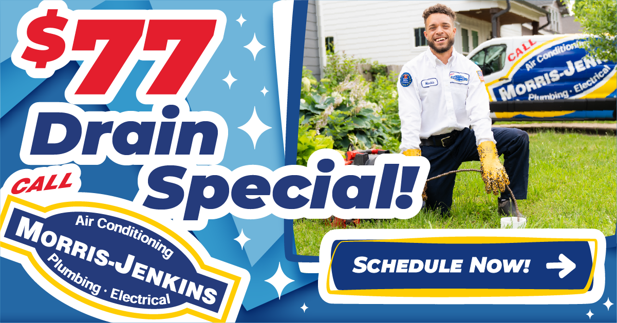 Morris-Jenkins Facebook ad: $77 Drain Special!