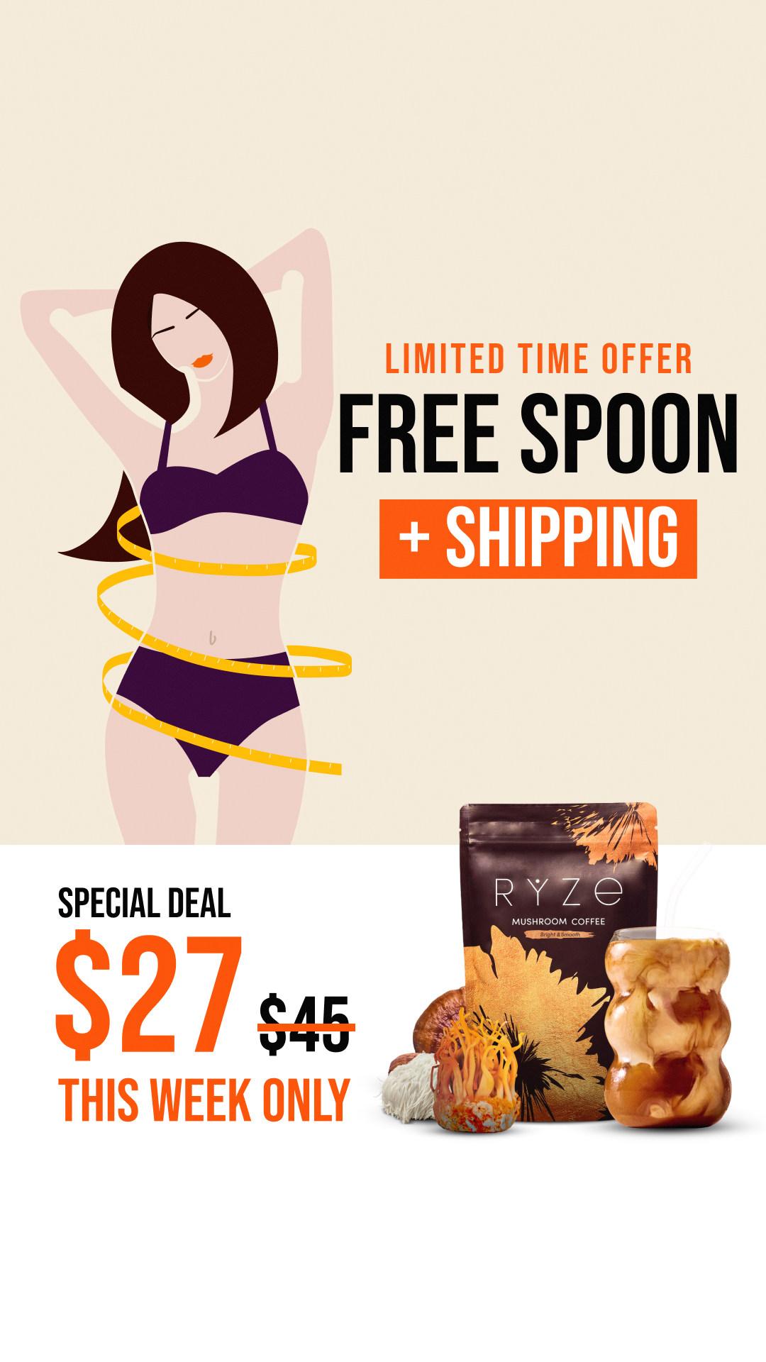 RYZE Superfoods Facebook ad