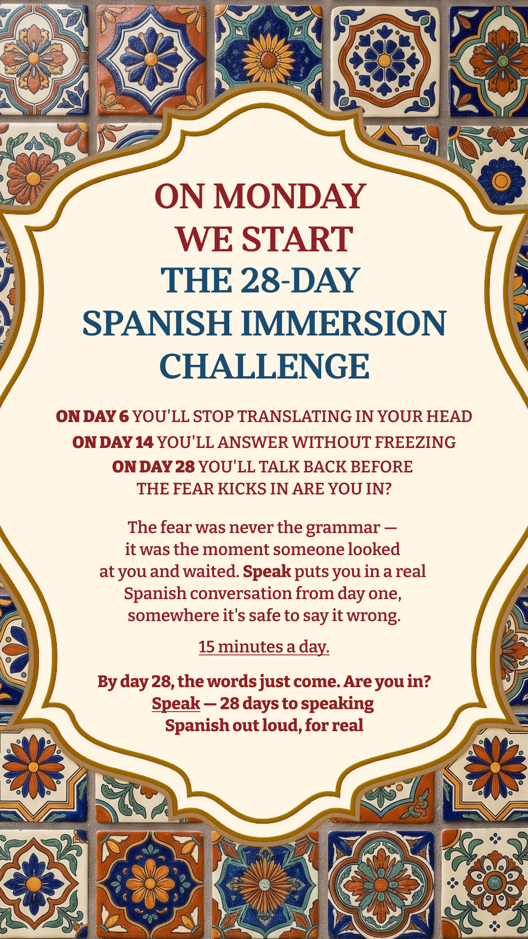 Speak Facebook ad