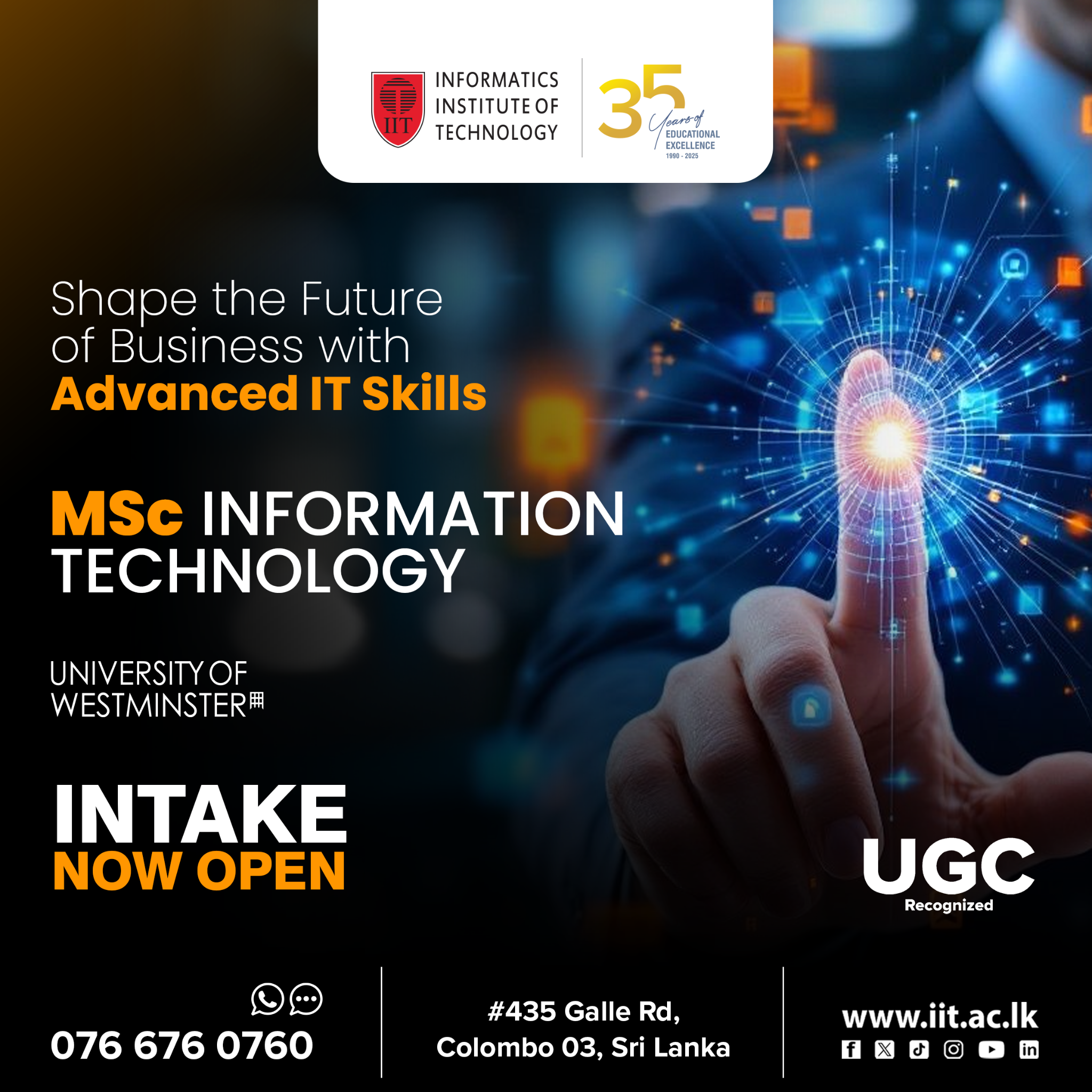 Informatics Institute of Technology (IIT) Facebook ad