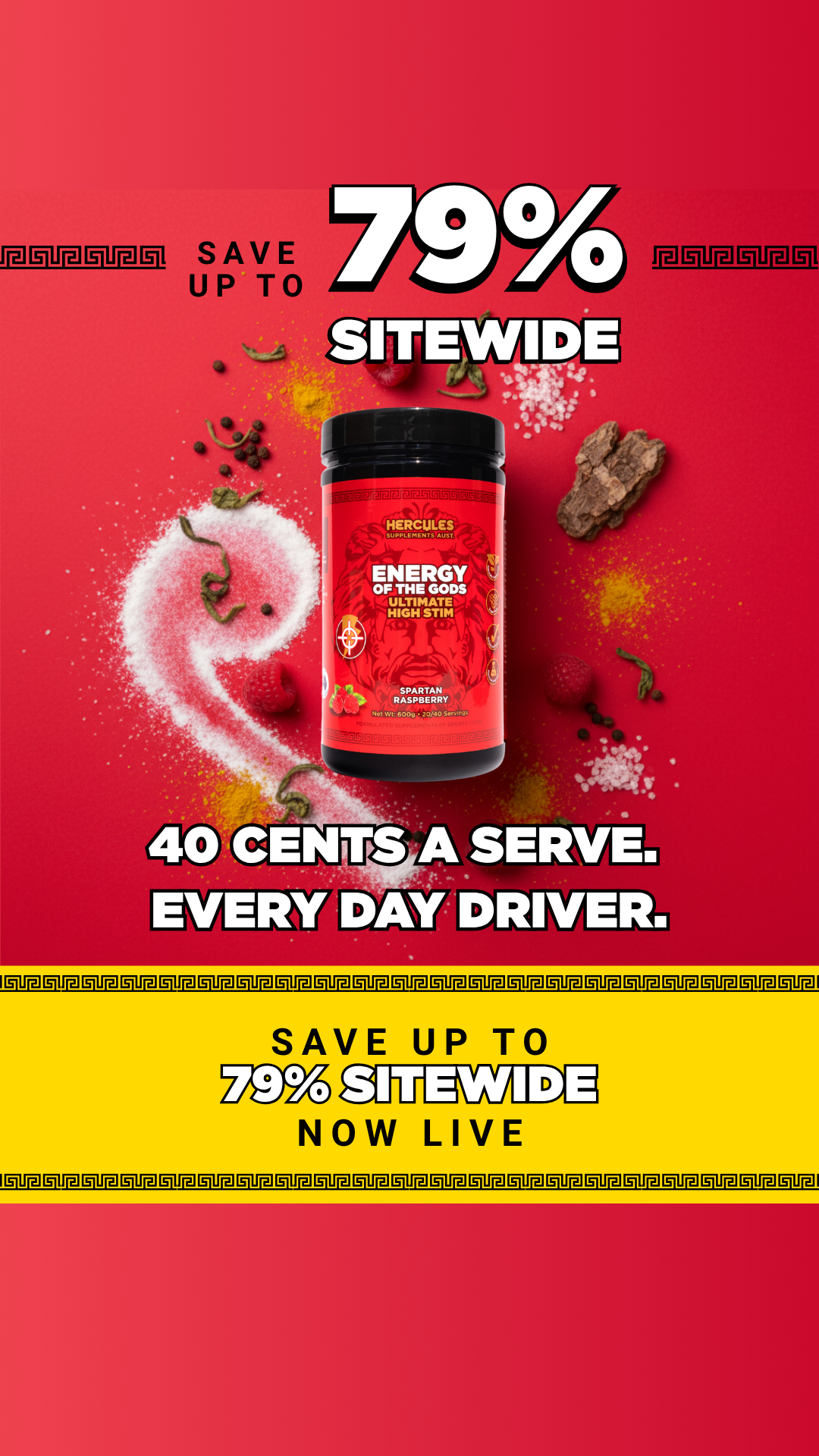 Hercules Supplements Aust Facebook ad