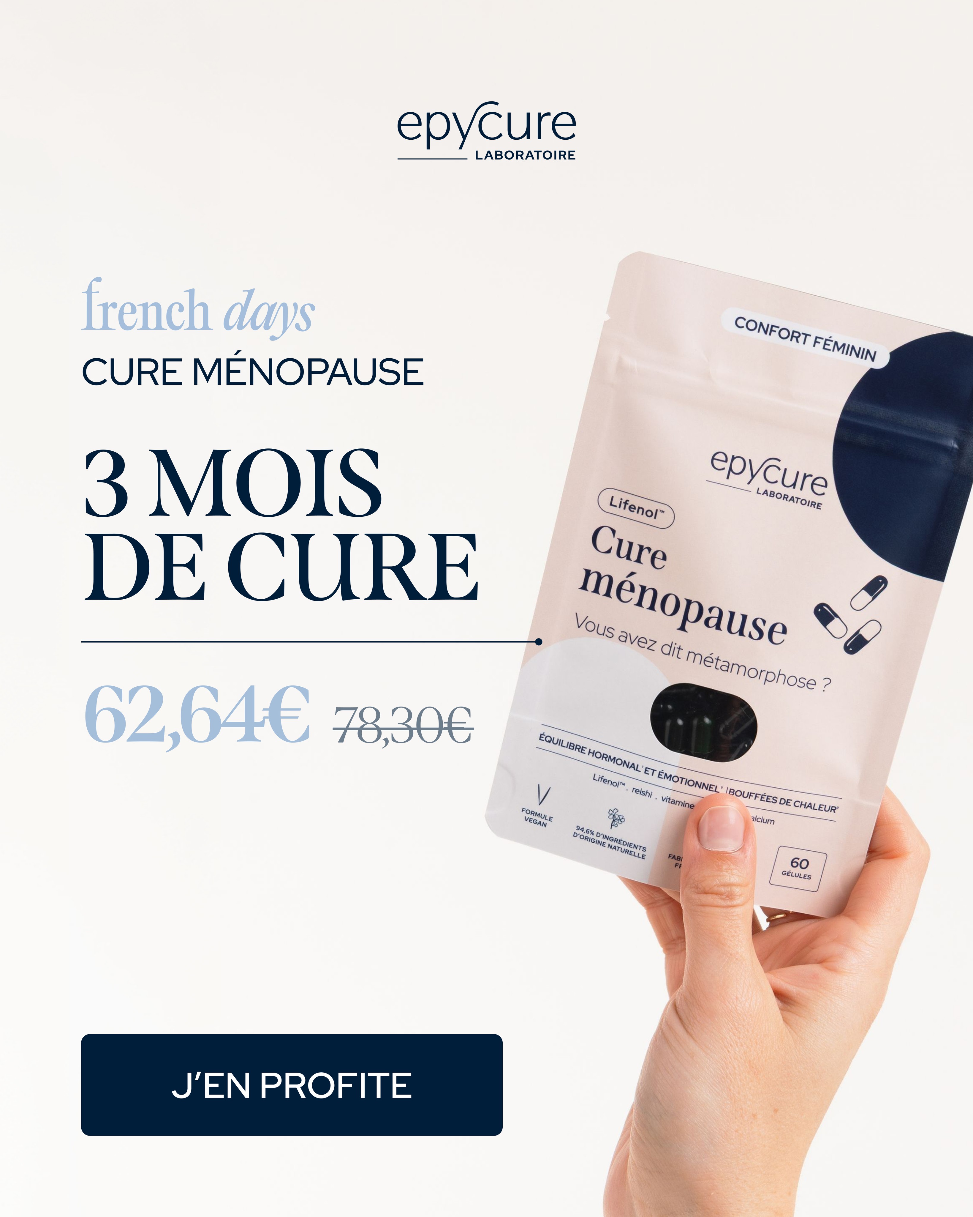Epycure Facebook ad: -20% sur TOUT le site