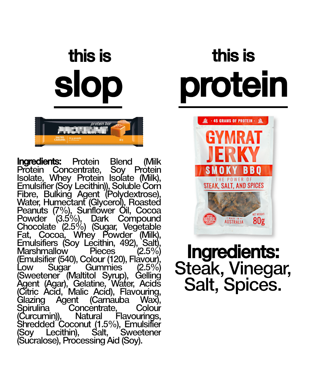Gymrat Jerky Facebook ad