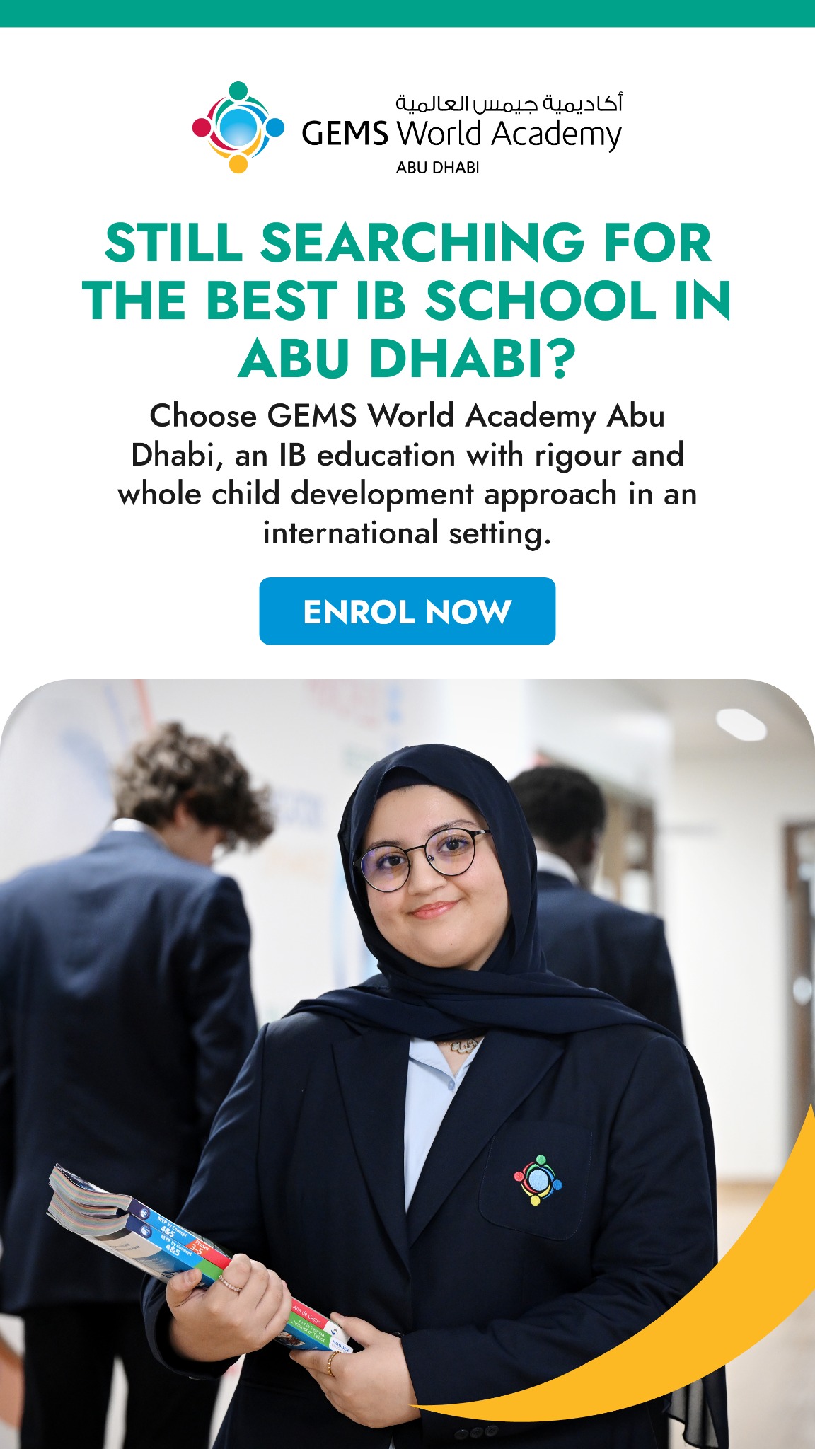 GEMS World Academy - Abu Dhabi Facebook ad from Apr 8, 2026