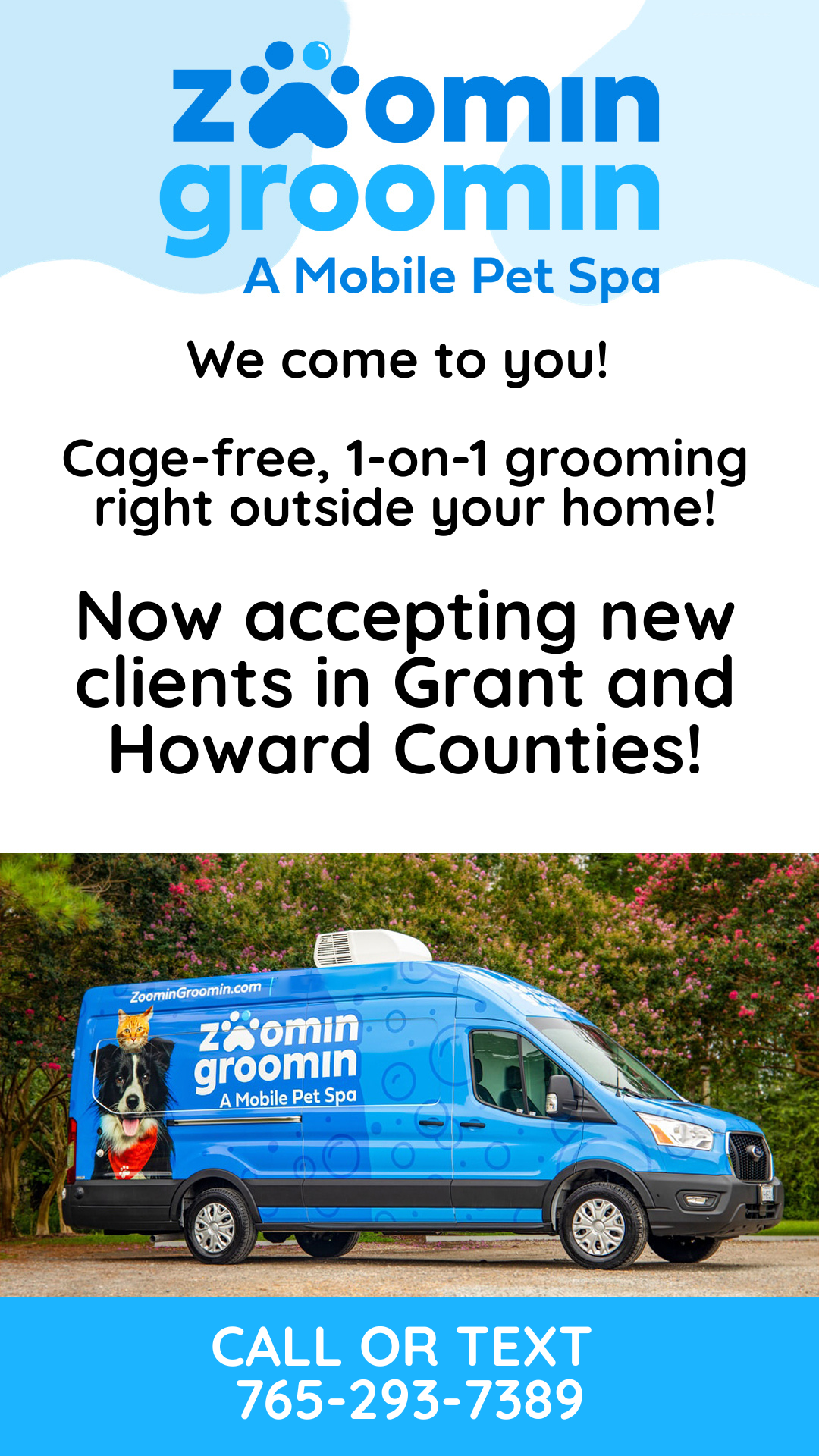 Zoomin Groomin - Carmel & Fishers IN Facebook ad from Jul 27, 2026