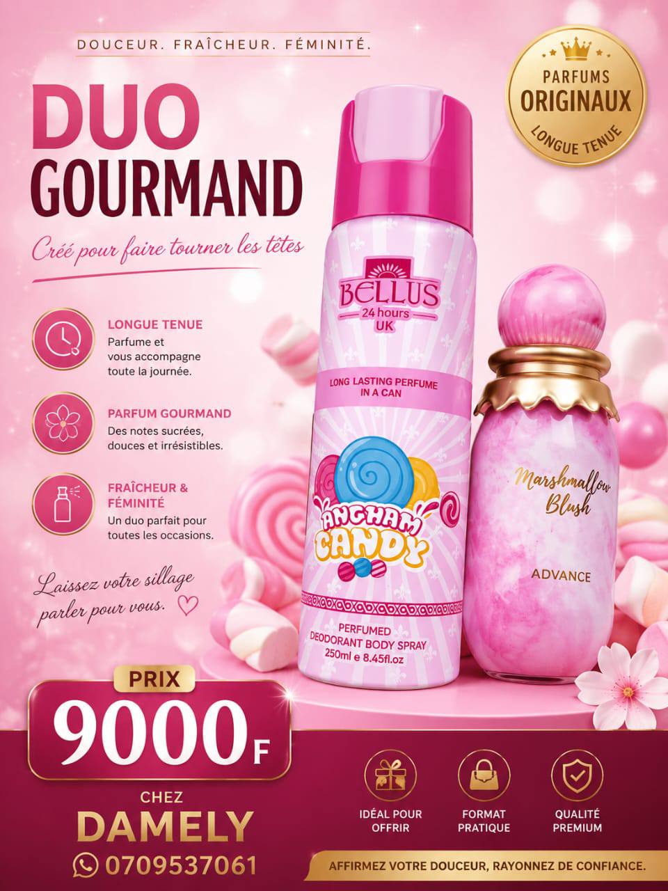 Chez Damely Facebook ad: Parfum chic et sophistiqué