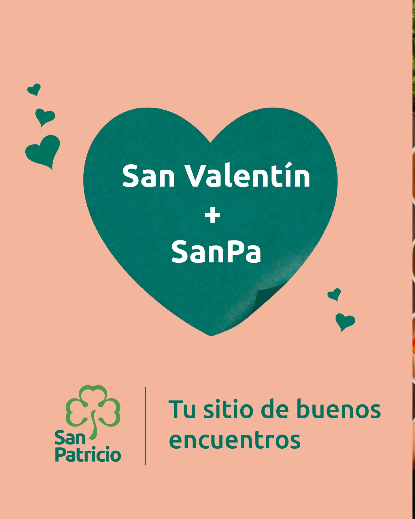 San Patricio Plaza Facebook ad: Un plan, muchas formas de celebrar el amor.