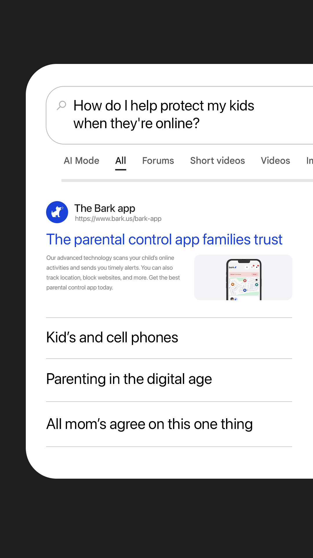Bark - Parental Controls Facebook ad