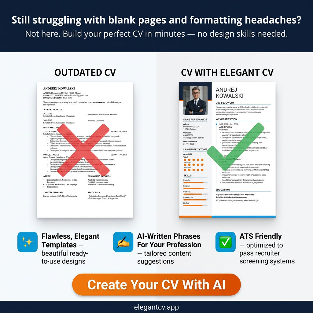Elegant CV Facebook ad
