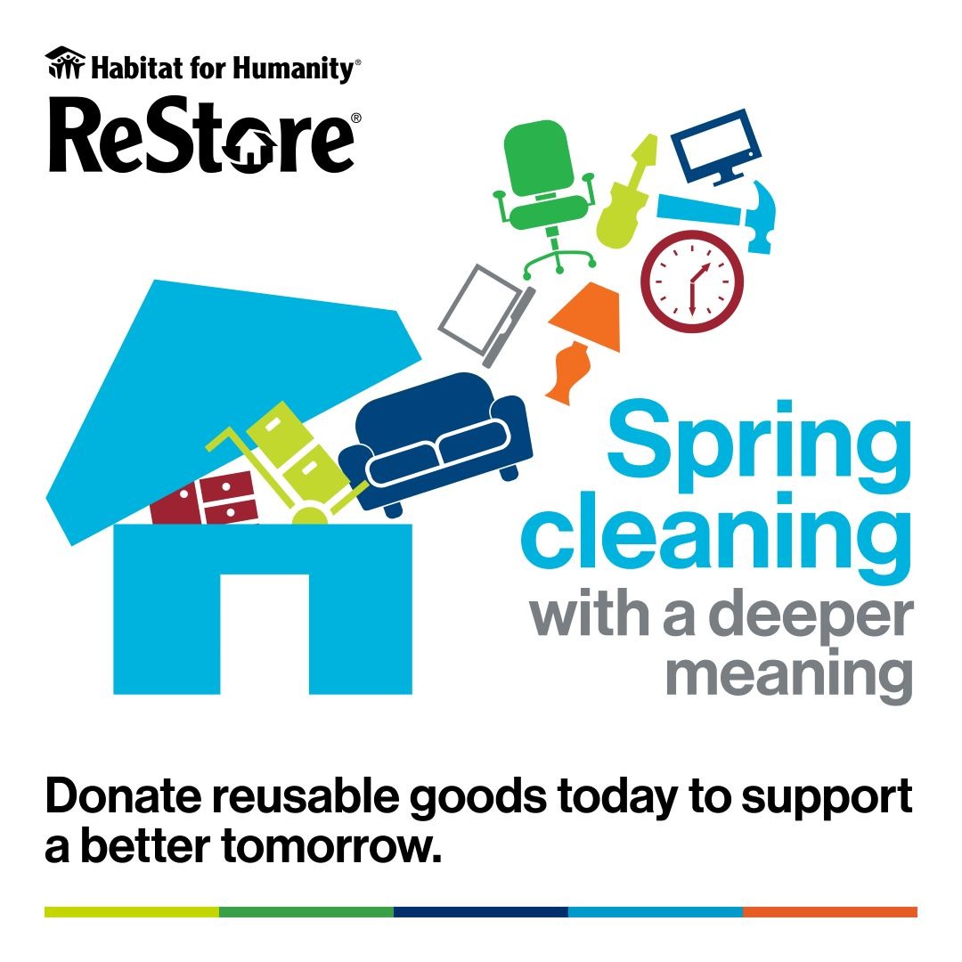 Habitat for Humanity of Franklin County PA Facebook ad: Knock out your spring cleaning AND support a…