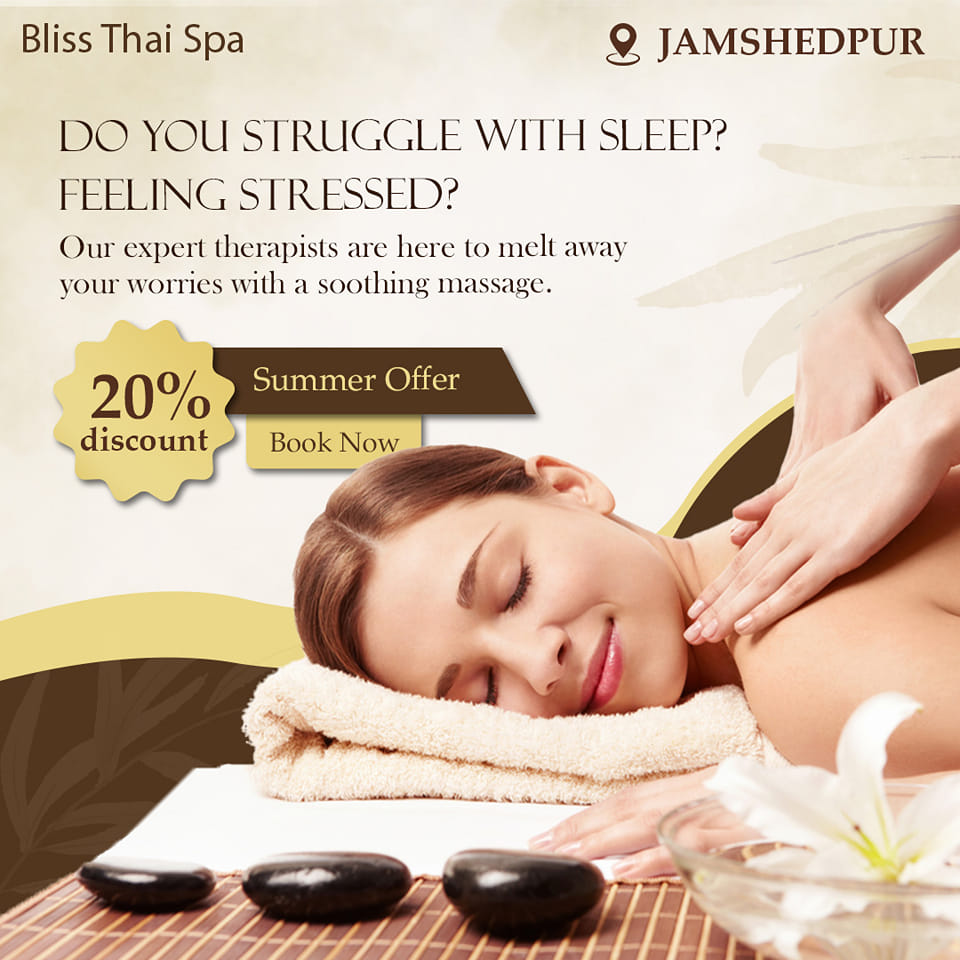 Bliss Thai Spa - Jamshedpur Facebook ad: Relax and Rejuvenate at Bliss Thai Spa!