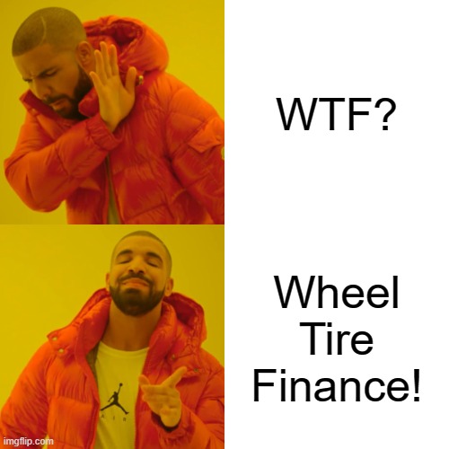 Wheel Financing Facebook ad: Huh?! Let's Get Rollin!
