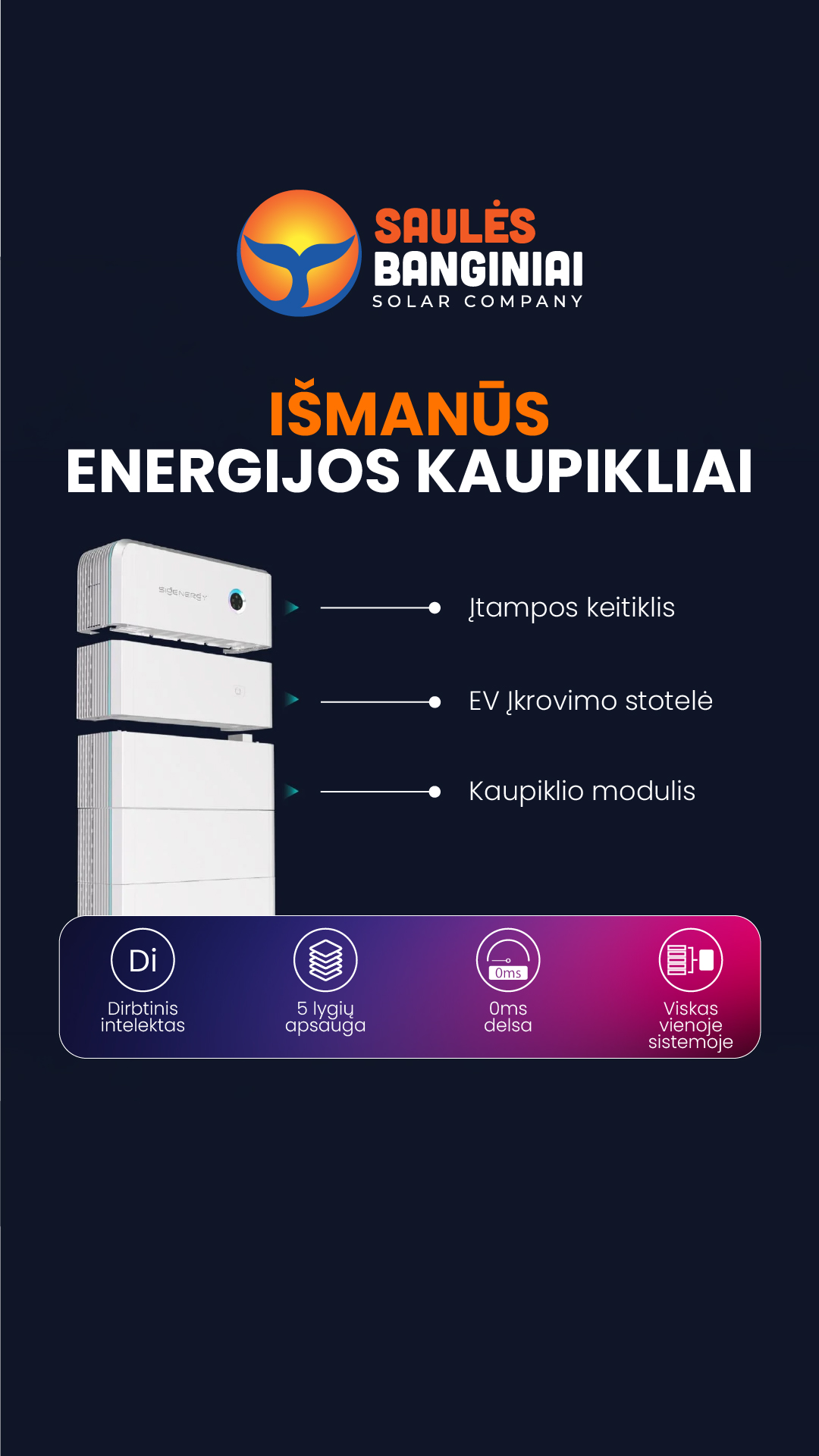 Saulės banginiai - Saulės elektrinės Facebook ad