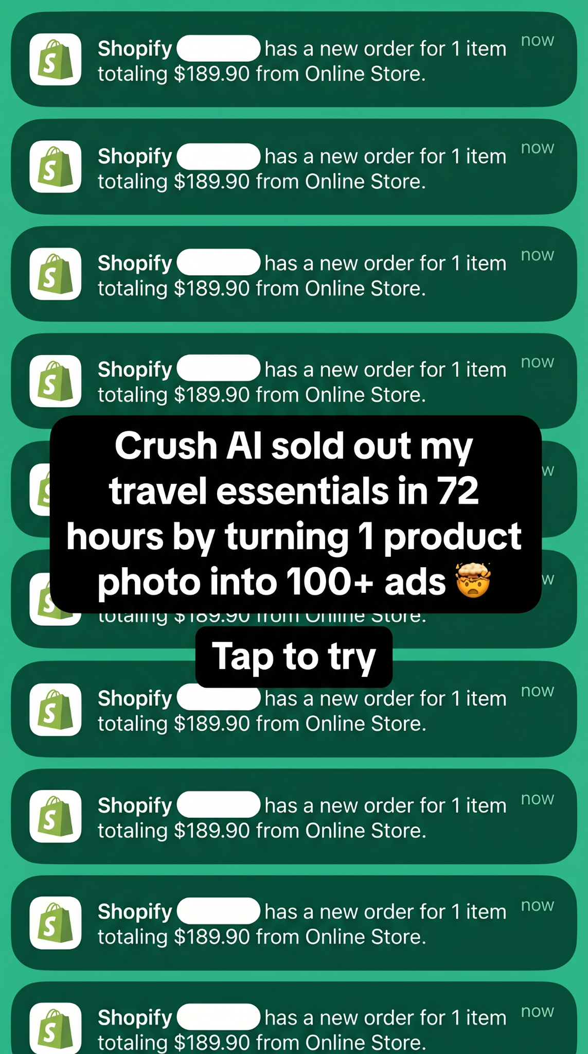 trycrush.ai Facebook ad