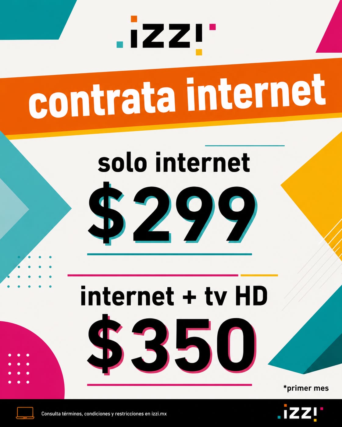 Izzi Ofertas Oficiales Facebook ad: Chatea con nosotros