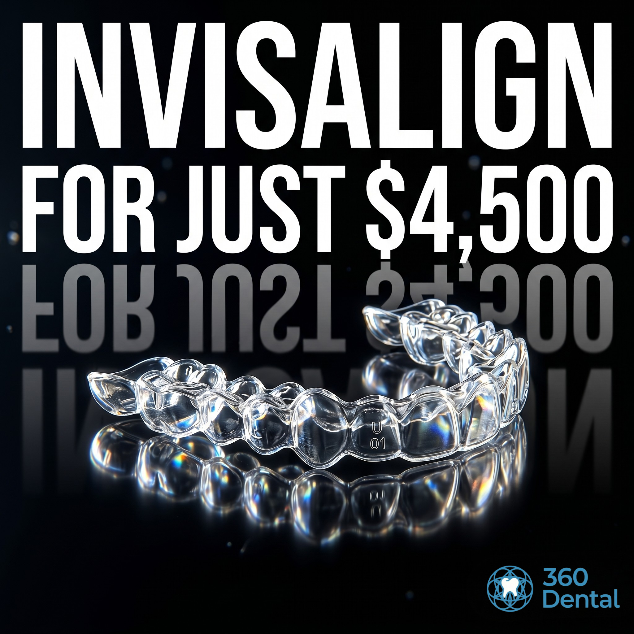 360 Dental Facebook ad: Hey Abbotsford! Invisalign Special For Just $4500!