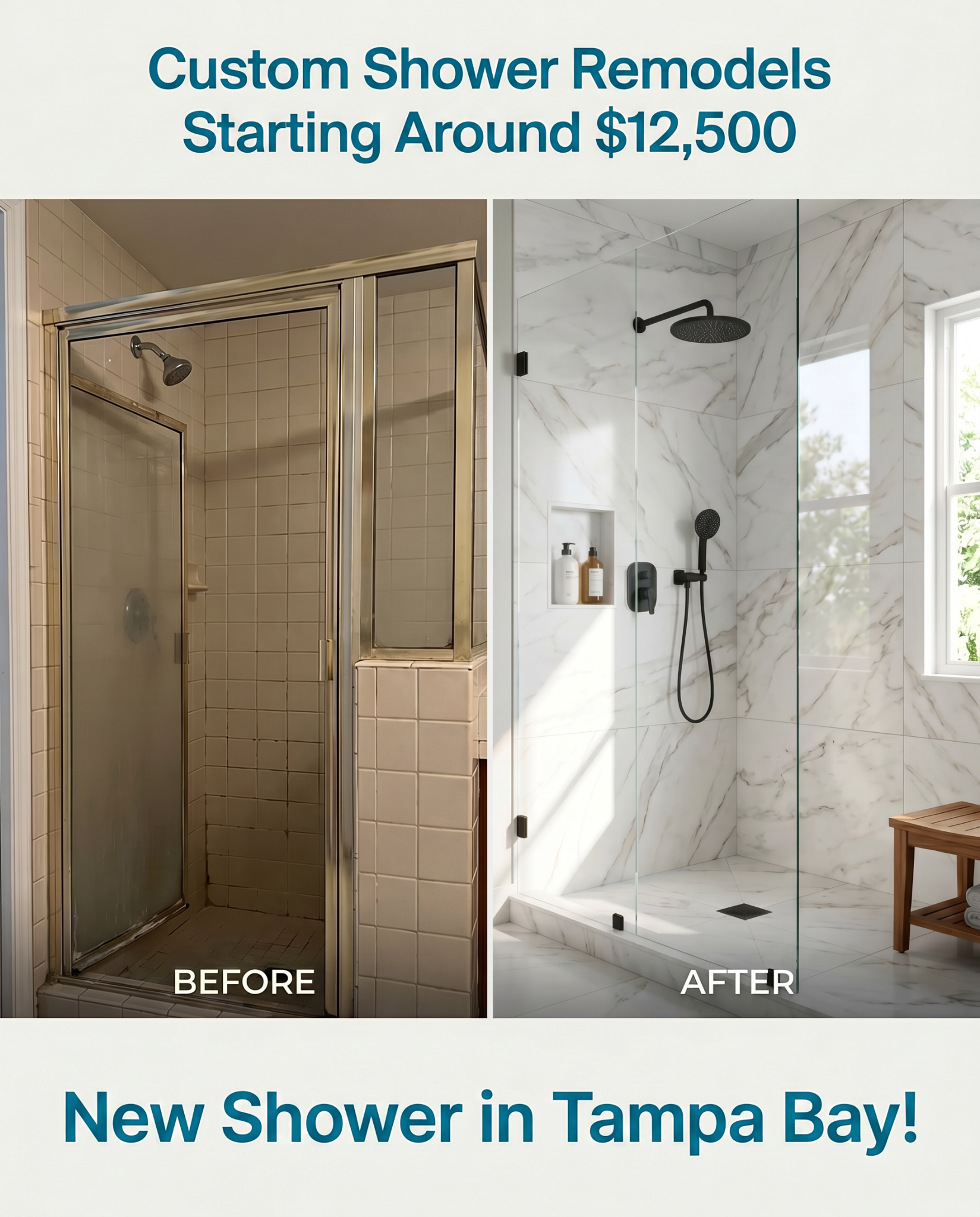 GCGC BIZ Facebook ad: A New Shower Remodel Starting At $12,500