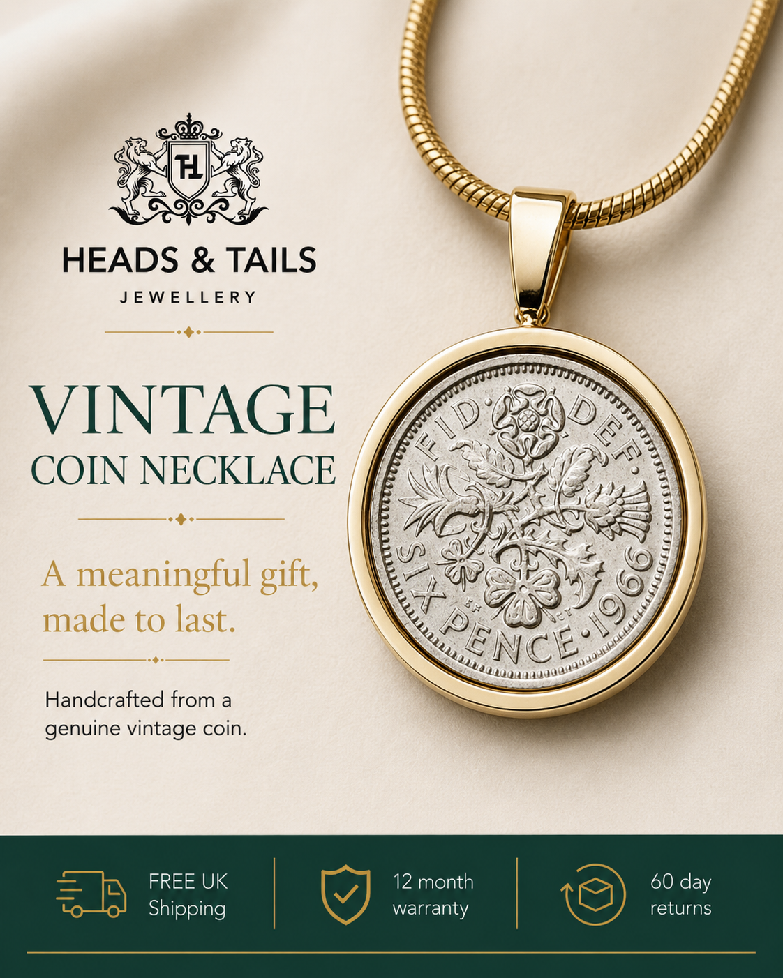 Heads and Tails Jewellery Facebook ad