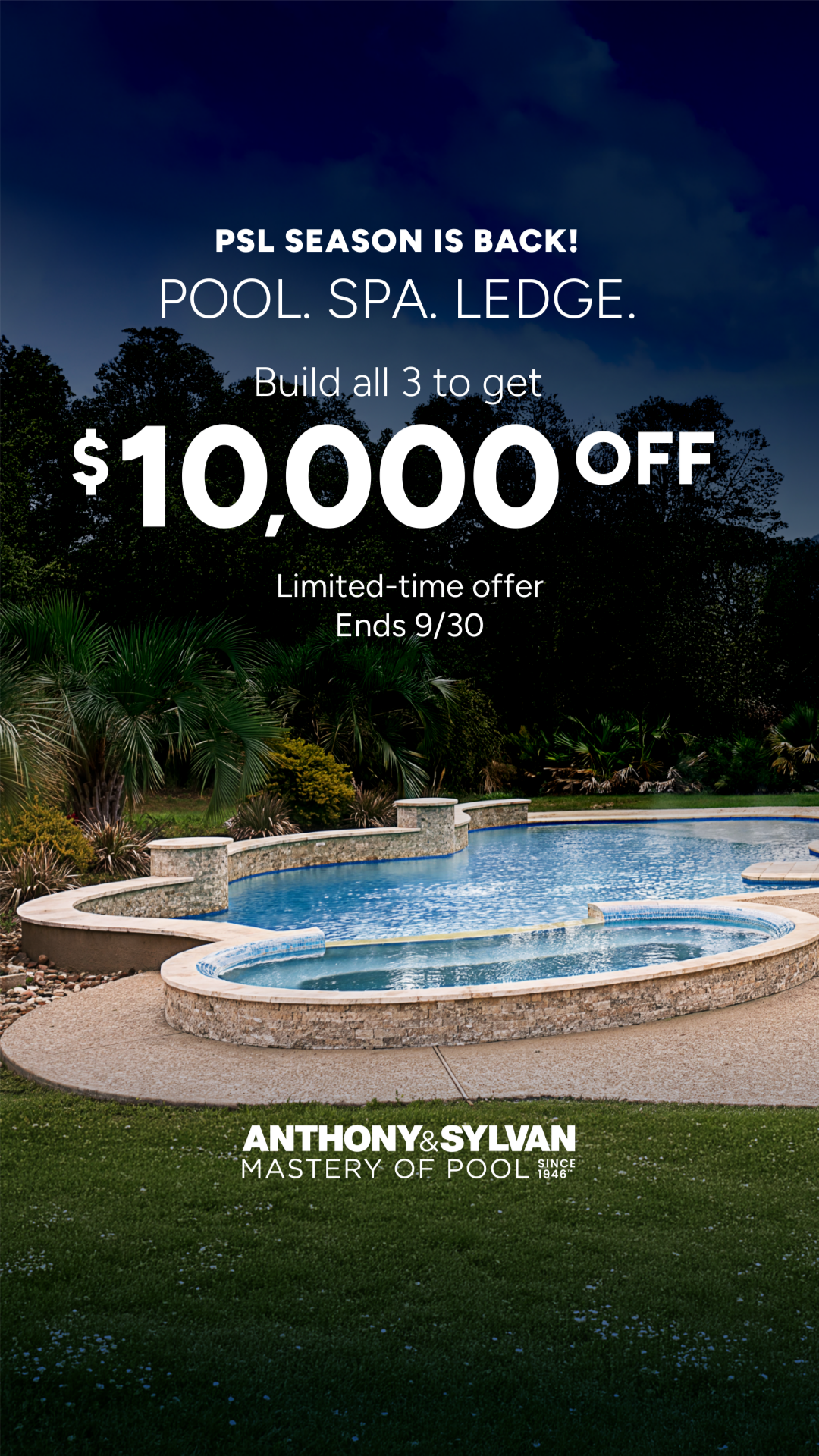 Anthony & Sylvan Pools Facebook ad
