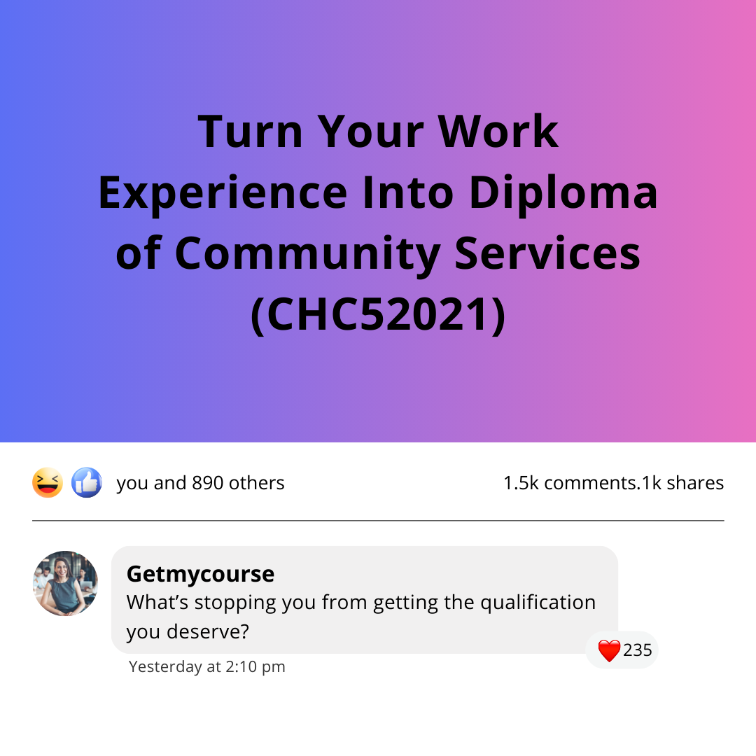 Getmycourse.com.au Facebook ad