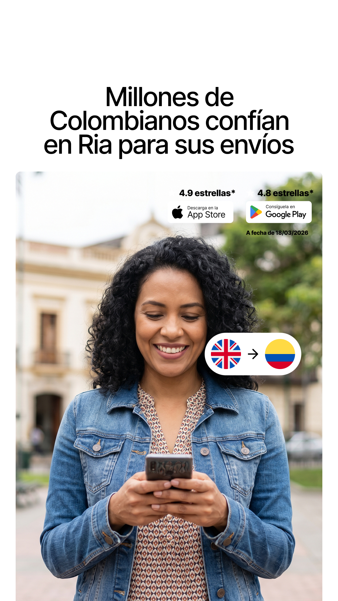 Ria Money Transfer Facebook ad