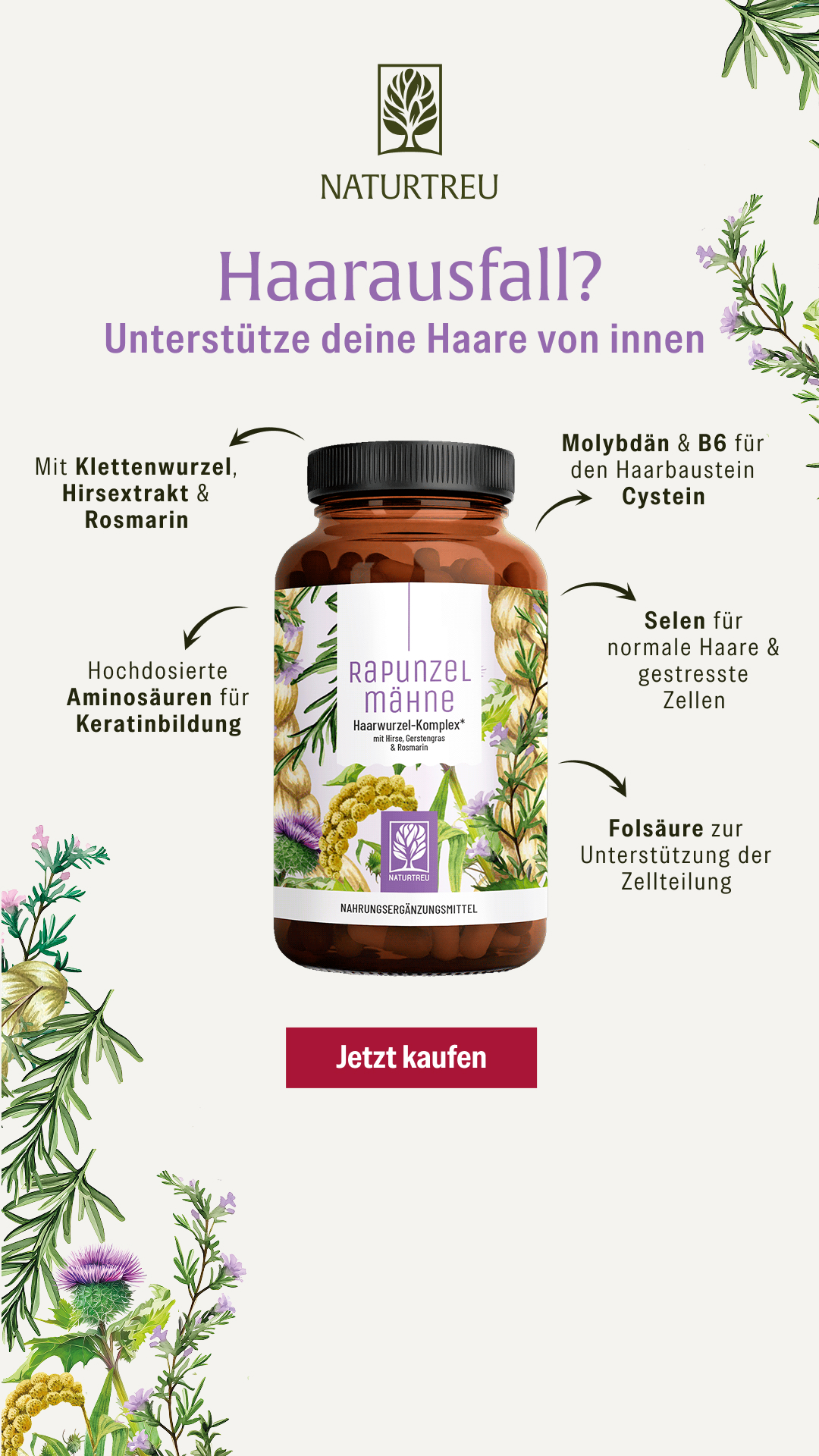 Naturtreu - Hochdosierte Vitamine und Mineralien Facebook ad