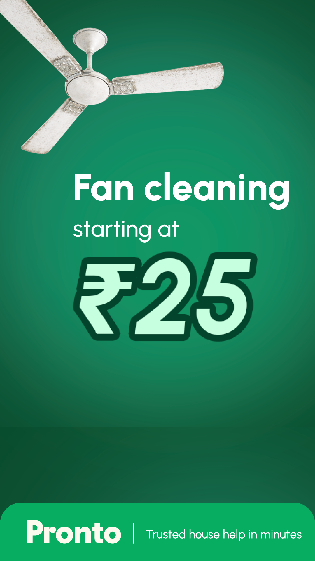 Pronto - India's 10 Minute Home Services App Facebook ad