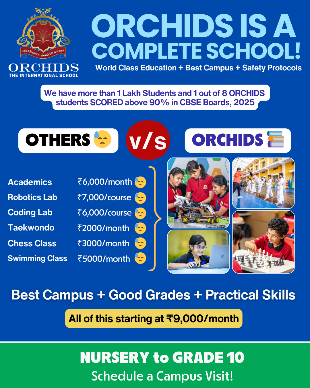 Orchids The International School Facebook ad: Admissions Open: 2026-27