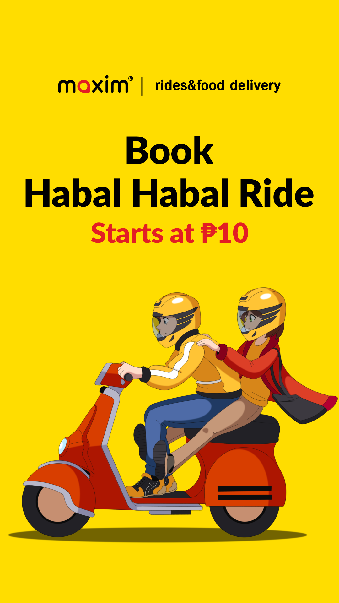 Maxim - rides&food delivery. Zamboanga Facebook ad