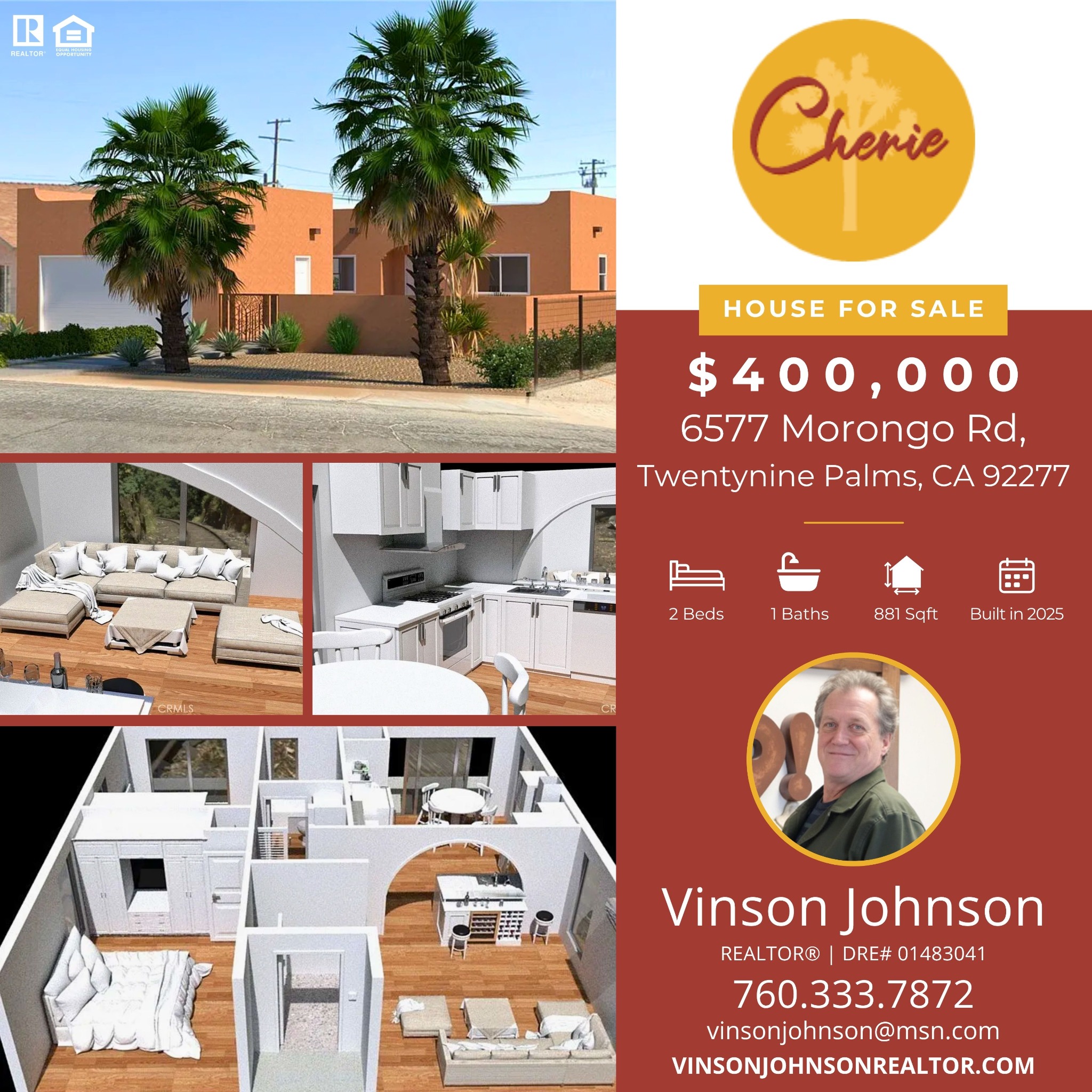 Vinson Johnson Realtor Facebook ad: Vinson Johnson's Blinq Card