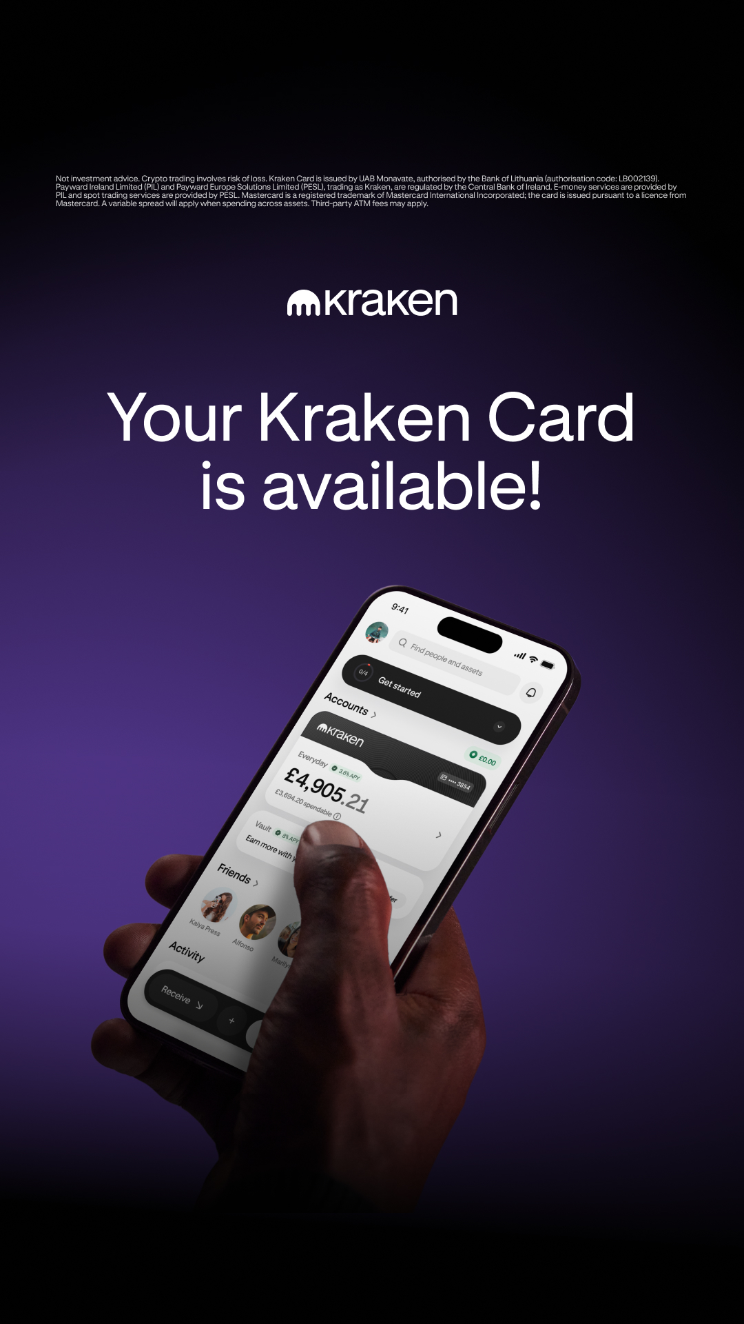 Kraken Digital Asset Exchange Facebook ad