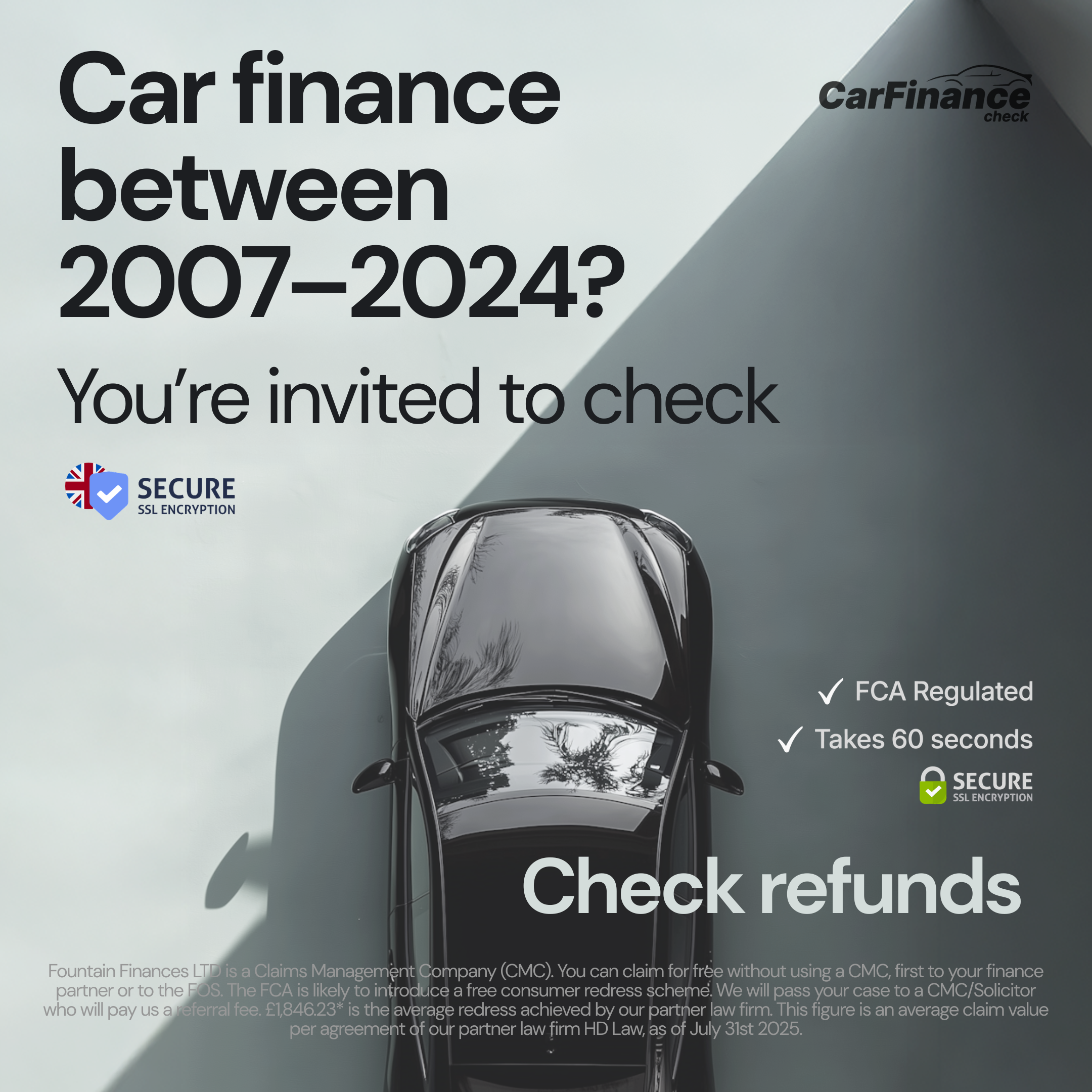 CarFinance Check Facebook ad from Mar 20, 2026