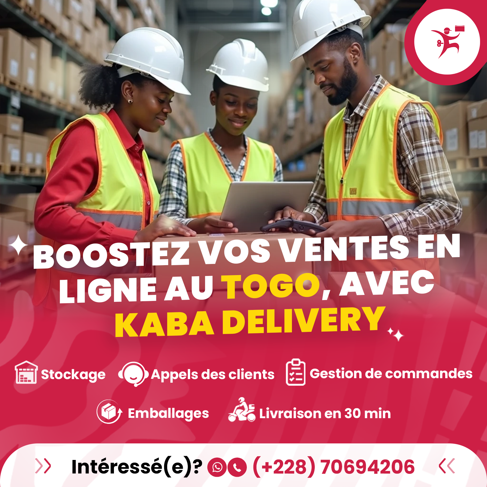 Kaba Delivery Facebook ad: Attaquez le marché togolais avec votre e-commerce depuis…