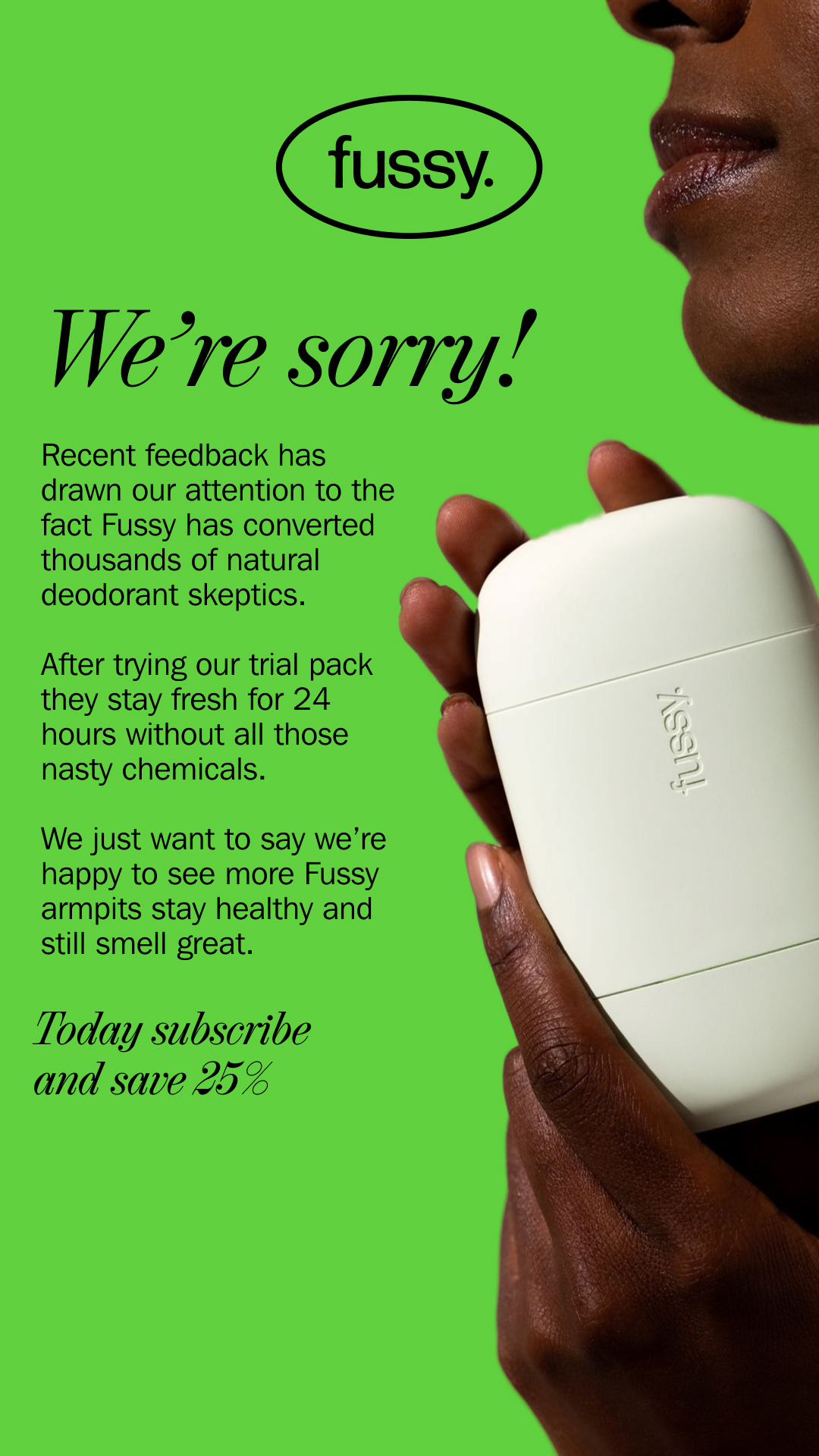 Fussy Facebook ad