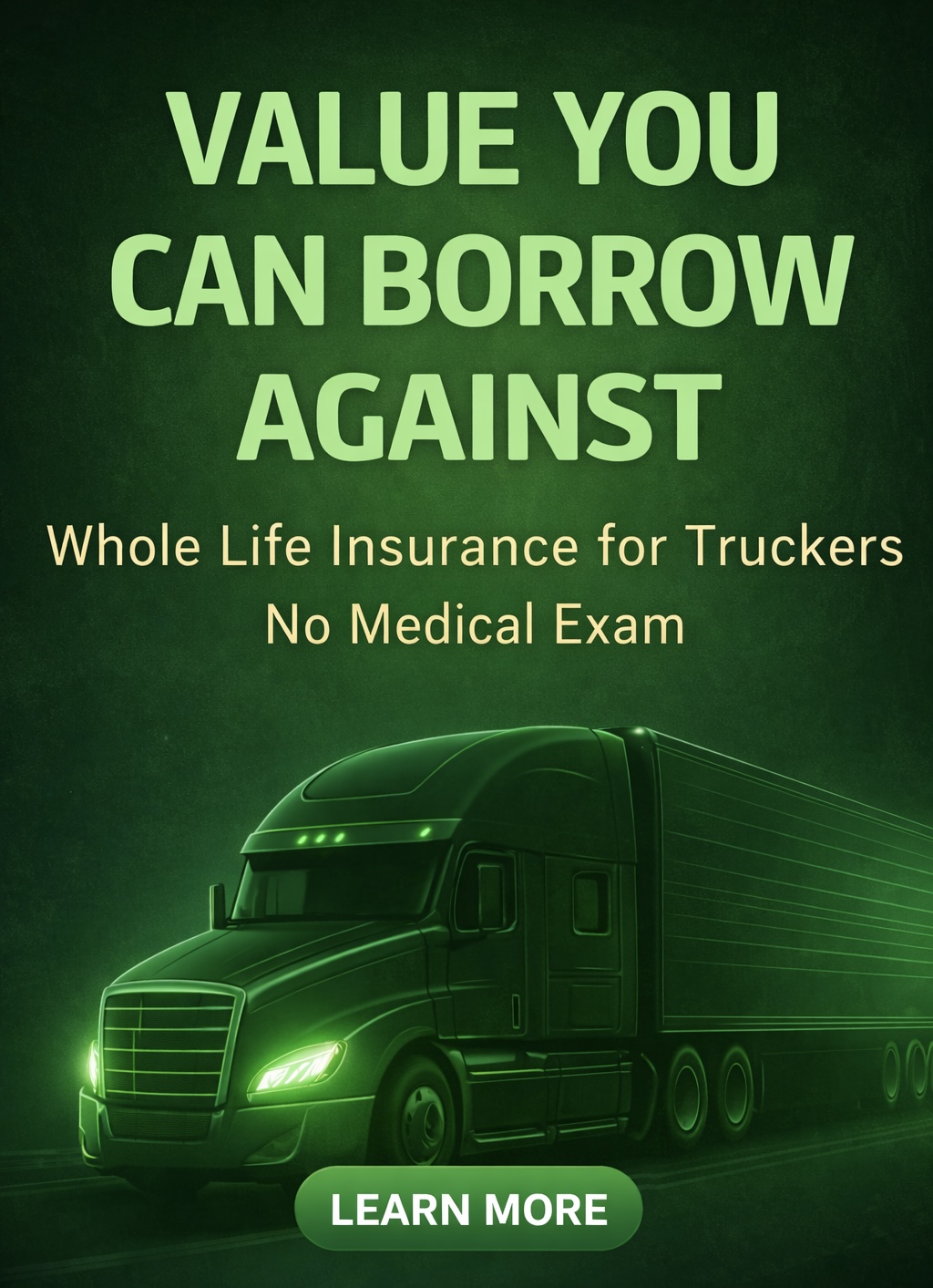 VRC Insurance Facebook ad: Get IUL Insurance as a Truck Driver