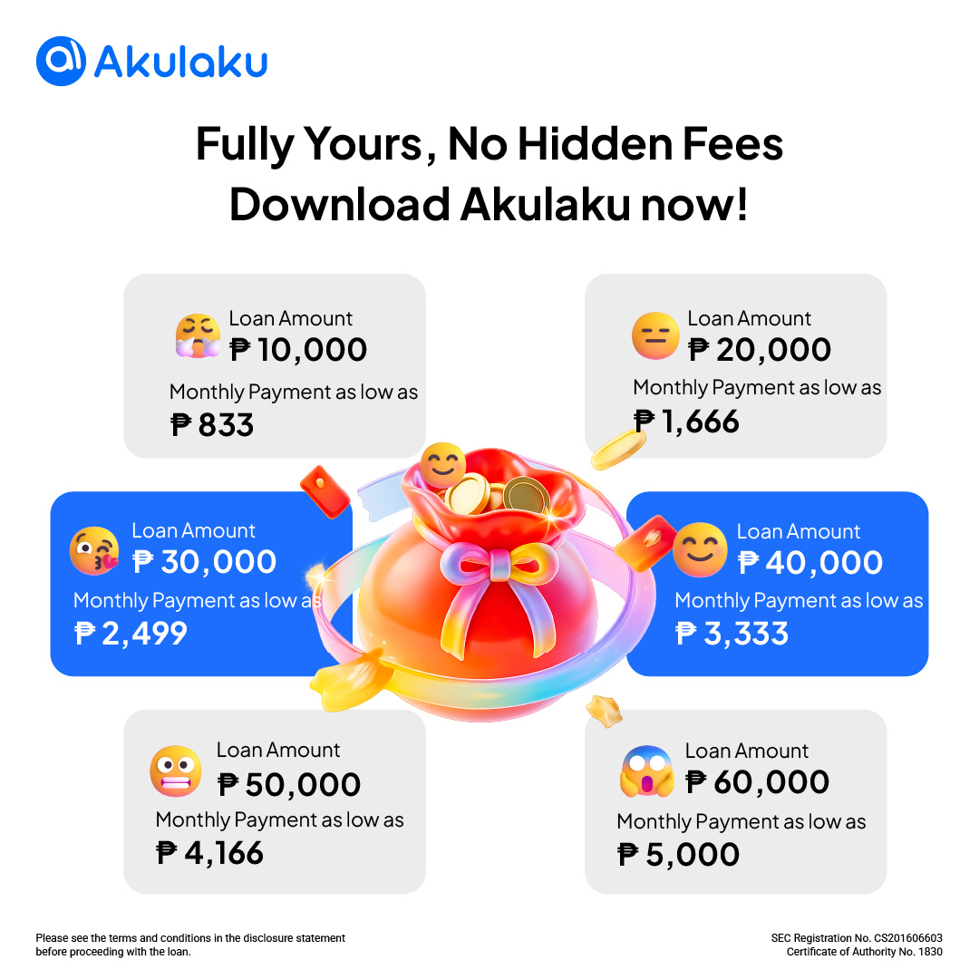 Akulaku Philippines Facebook ad: Get Credit in 3 Steps