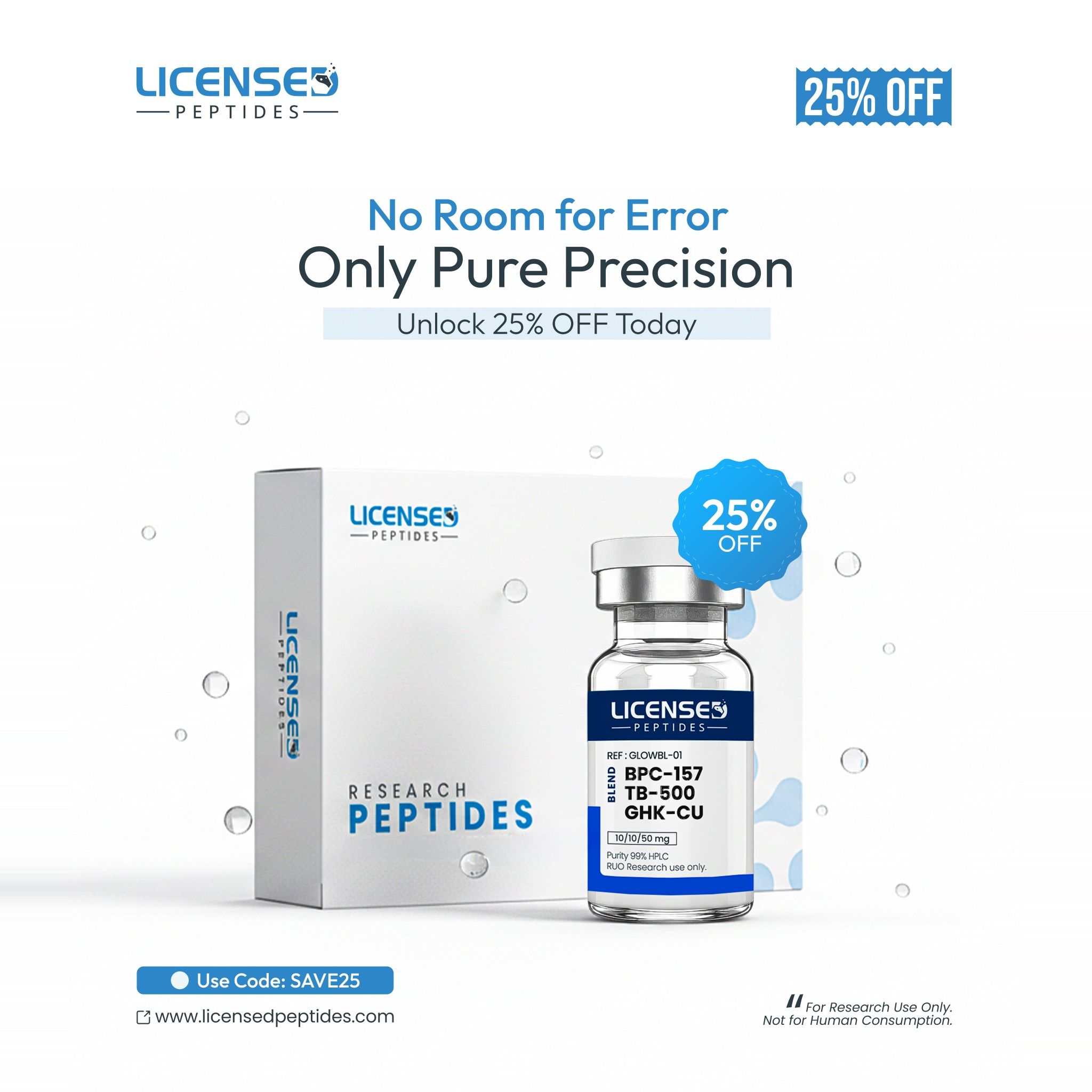 Licensed Peptides Research Journal Facebook ad from May 8, 2026