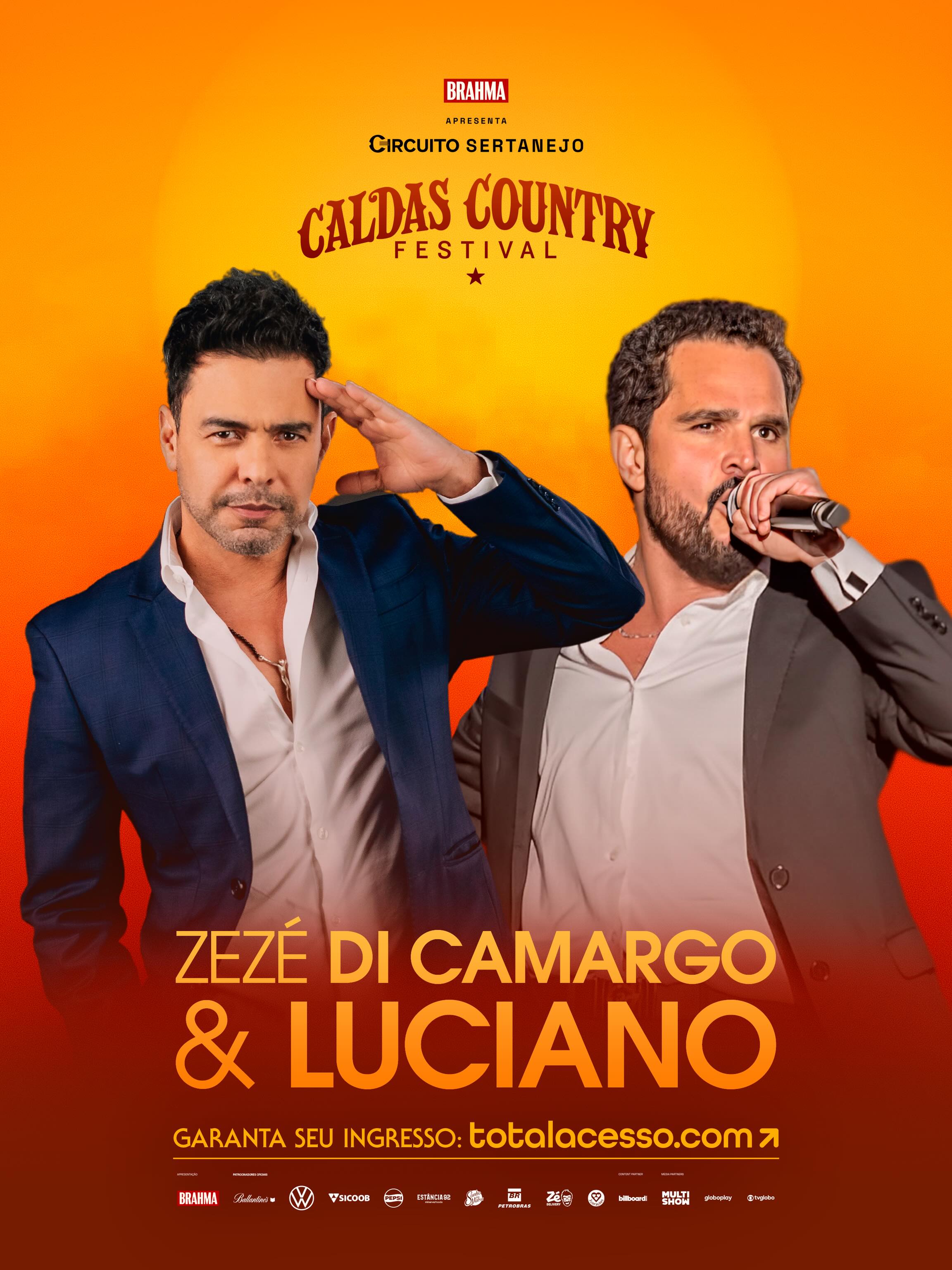 Caldas Country Festival Facebook ad: Total Acesso: melhor plataforma de eventos do Brasil.