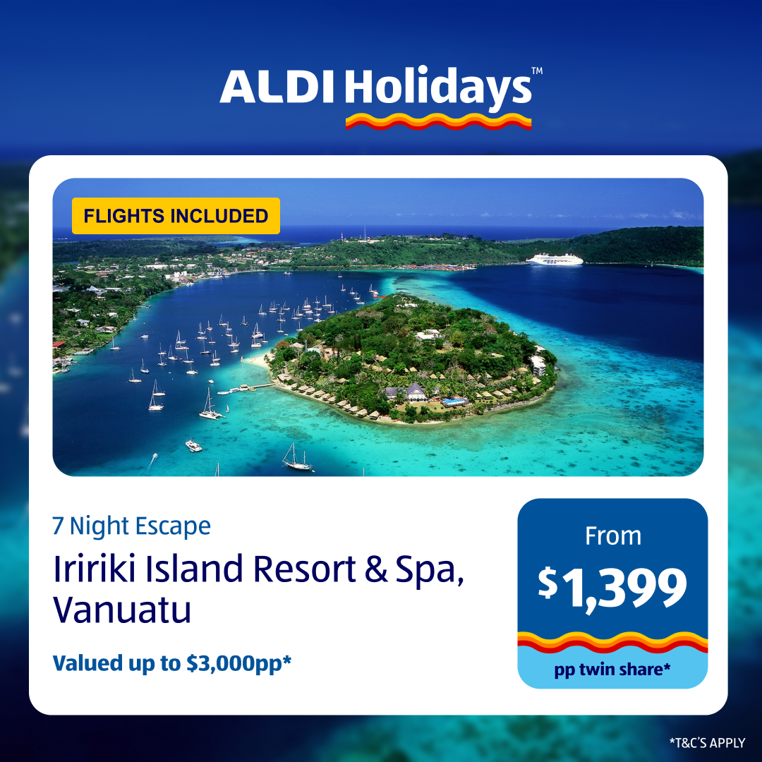 ALDI Australia Facebook ad: Includes an exclusive flight offer from NSW