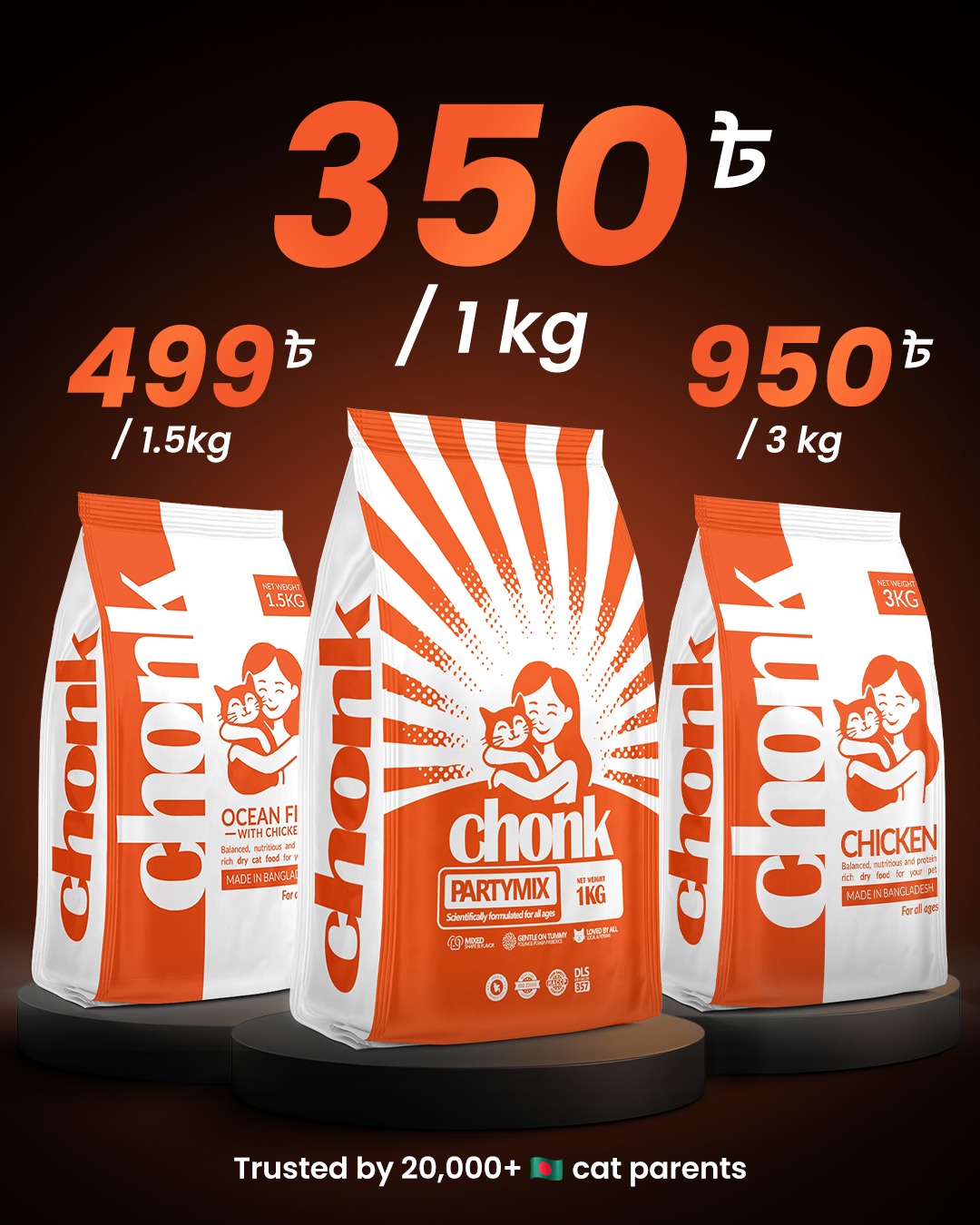 Chonk Facebook ad: Big on quality, easy on your wallet