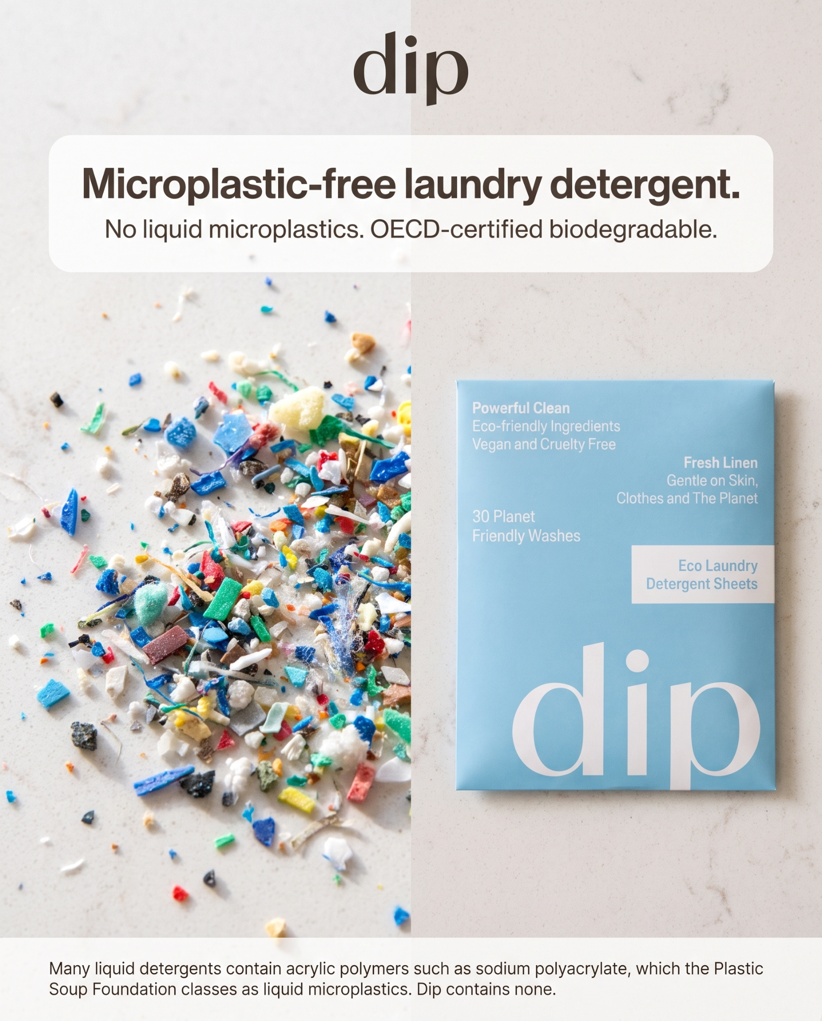 We Are Dip Facebook ad: There's Plastic In Your Detergent