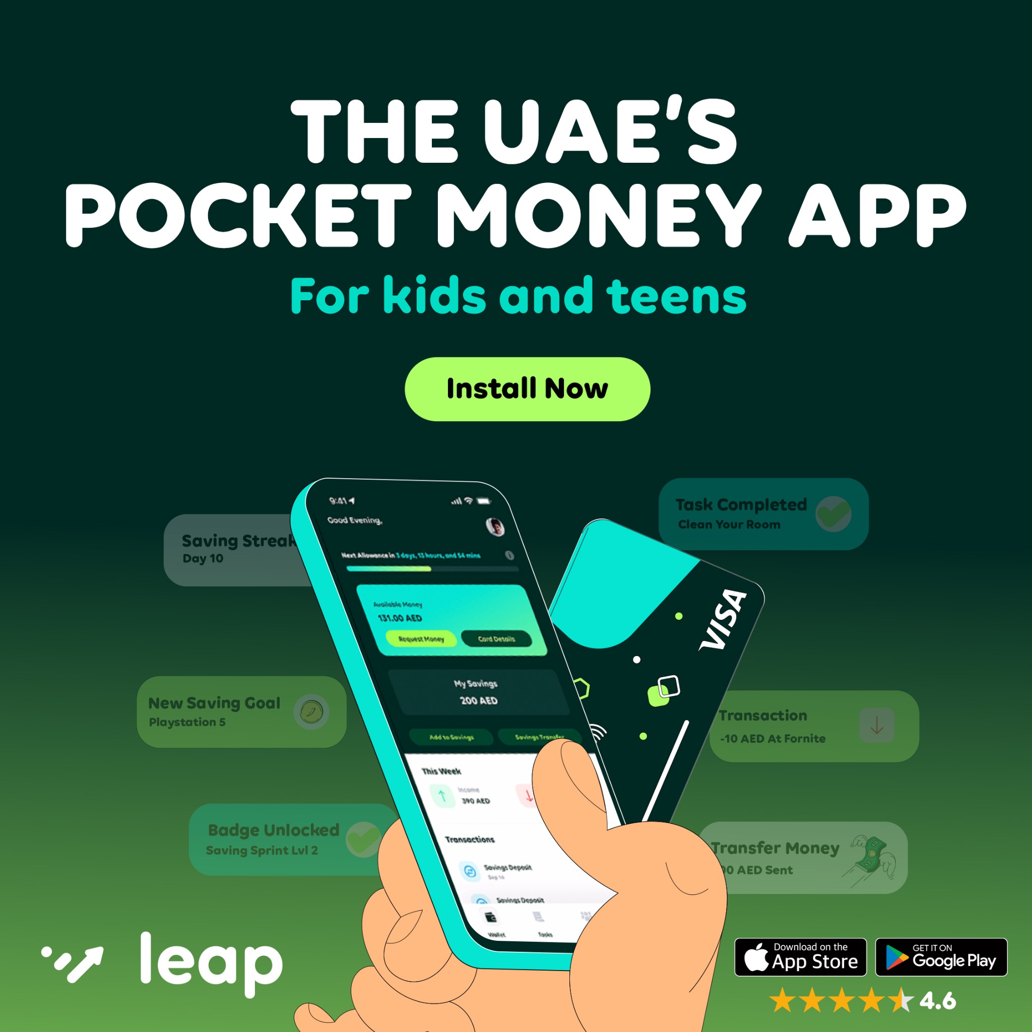 Leap Facebook ad: Unlock Your Child's Leap Card Today