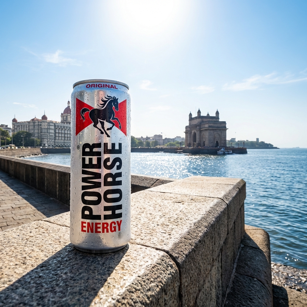 POWER HORSE Facebook ad: Mumbai, the energy has arrived.