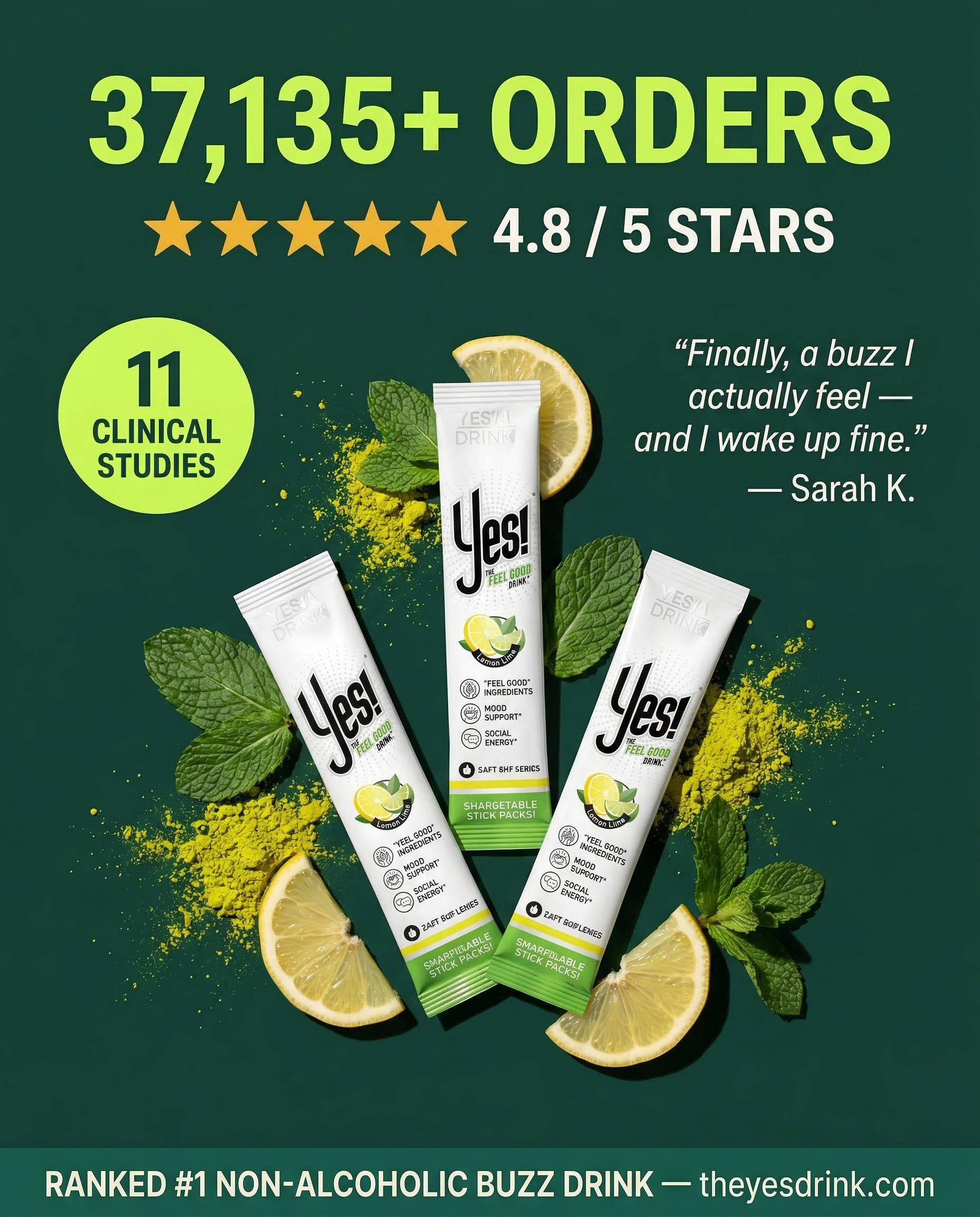 The Yes Drink Facebook ad: Stop Drinking Drinks That Do Nothing