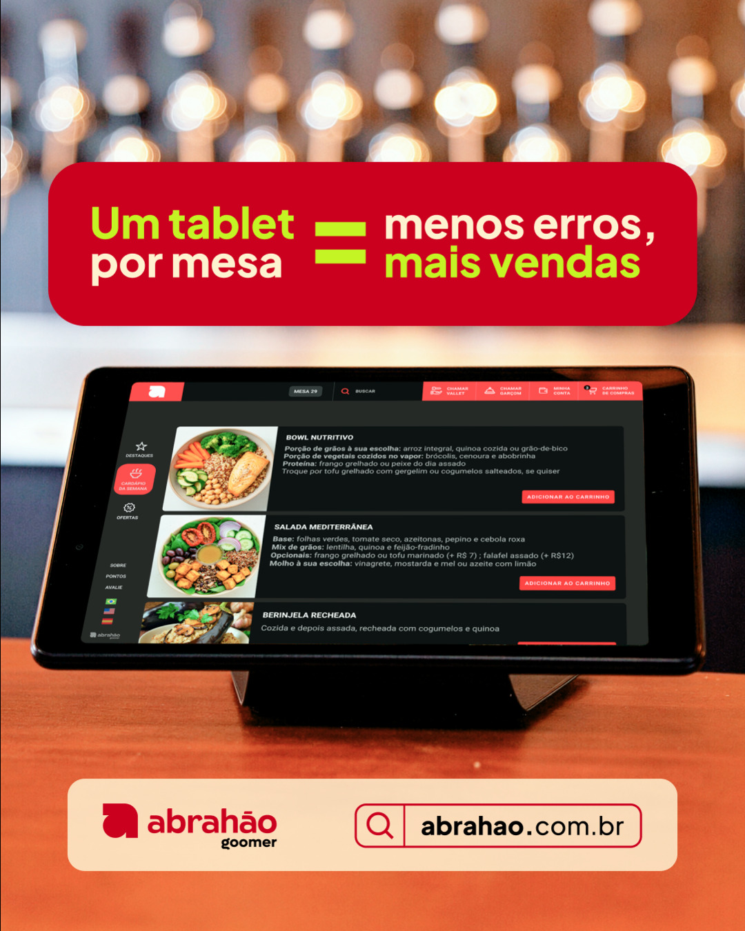 Abrahão Facebook ad: Cardápio Digital Inteligente | Abrahão