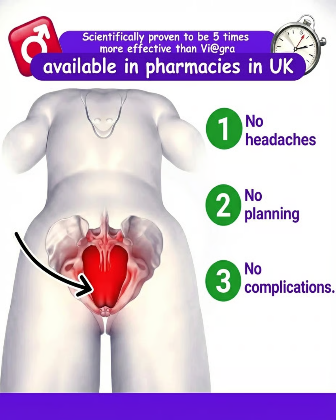 True Wellness UK Facebook ad: How to treat erection problems at home.