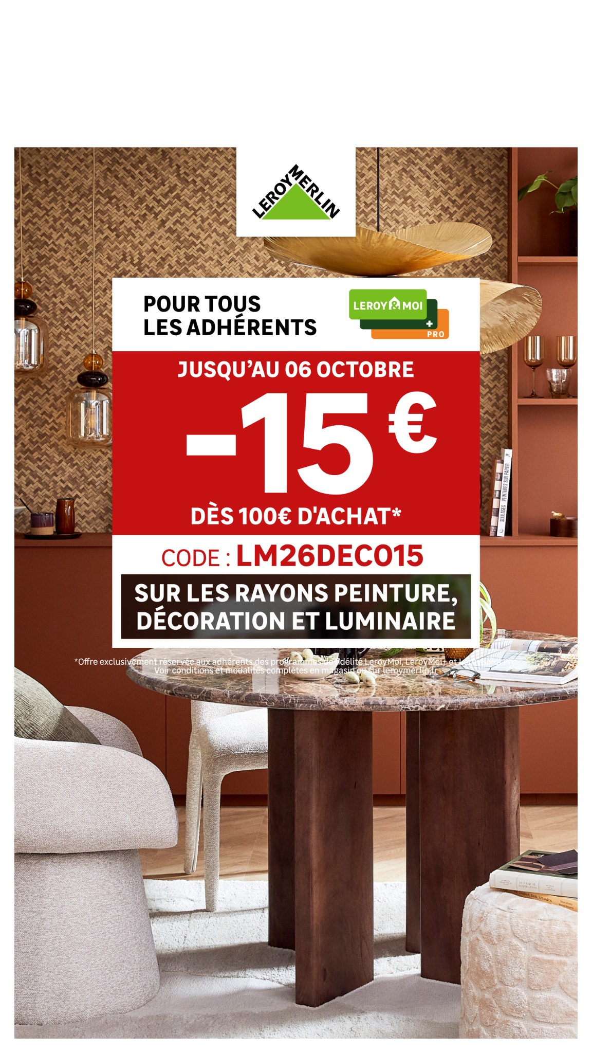 LEROY MERLIN Facebook ad: Bons plans déco par ici