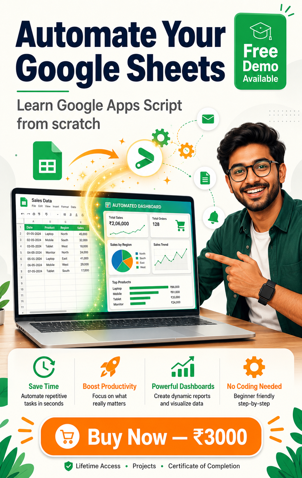 Bolofy AI Chatbots Facebook ad: Automate Your Google Sheets