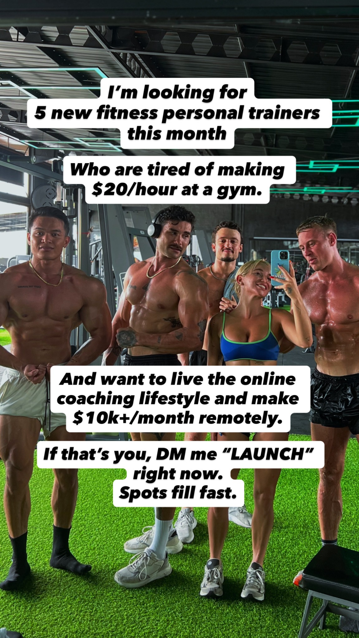 Personal Trainers Business Incubator Facebook ad: Most personal trainers are stuck trading hours for…