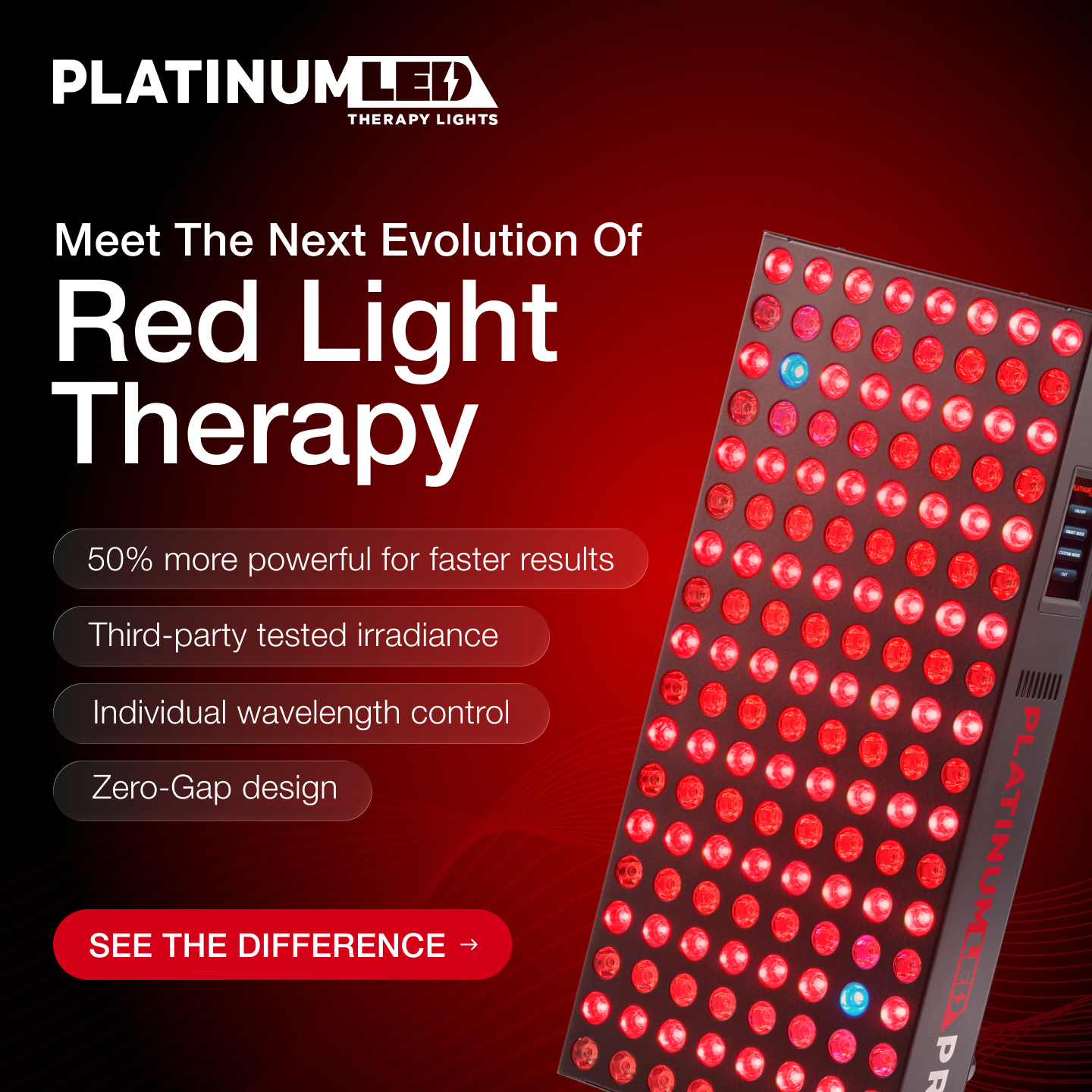 Platinum LED Therapy Lights Facebook ad